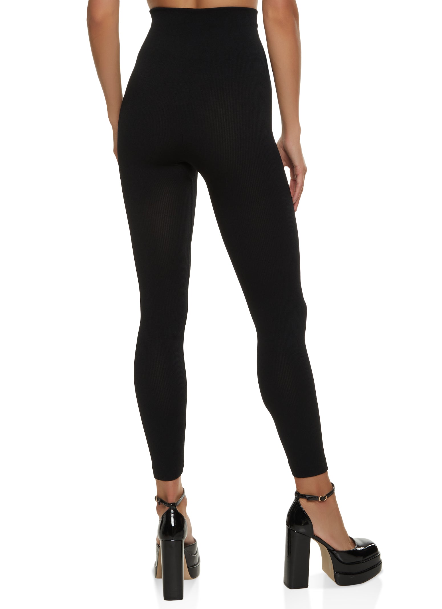 Seamless Ribbed High Waist Leggings