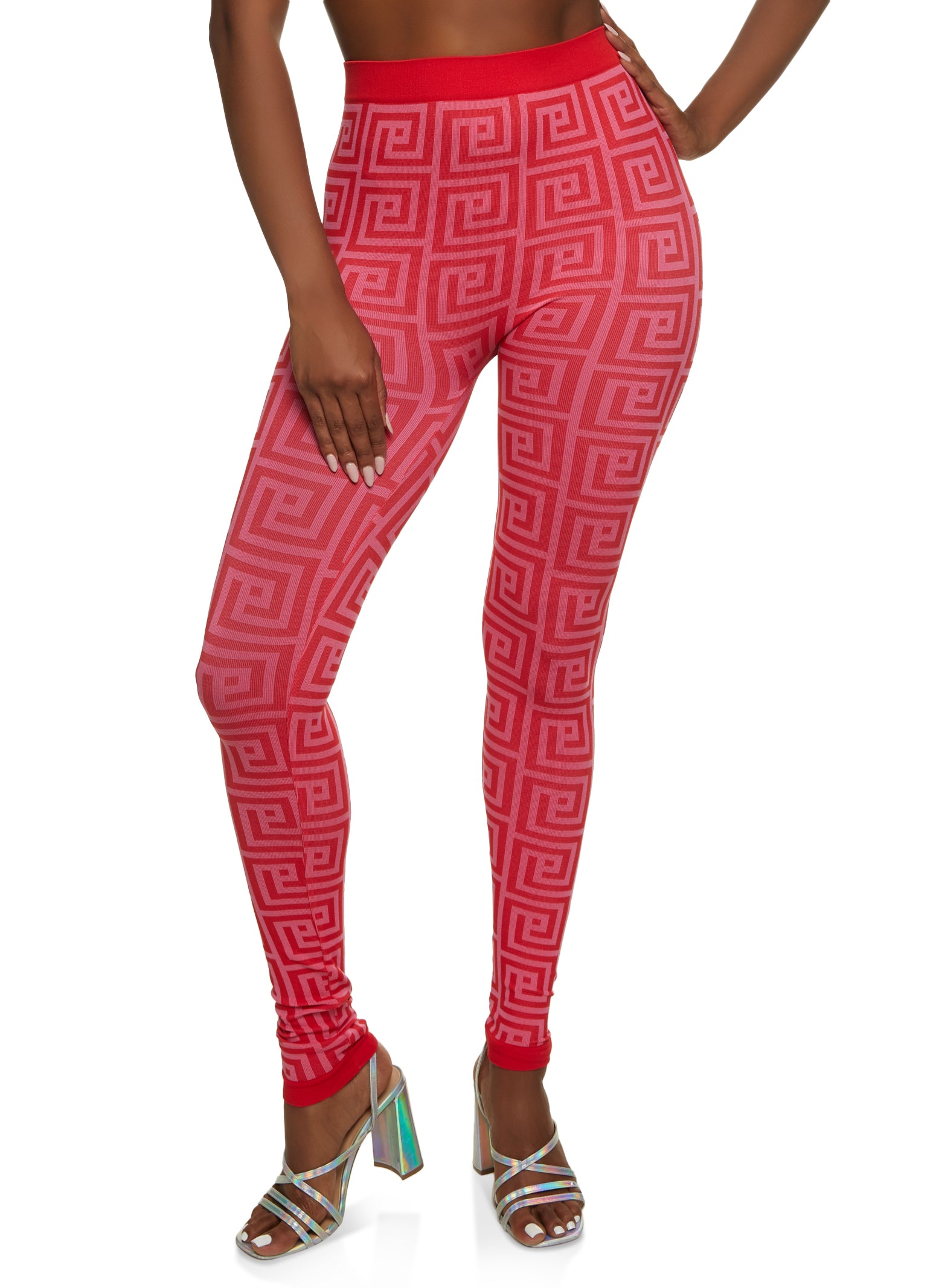 red fendi leggings