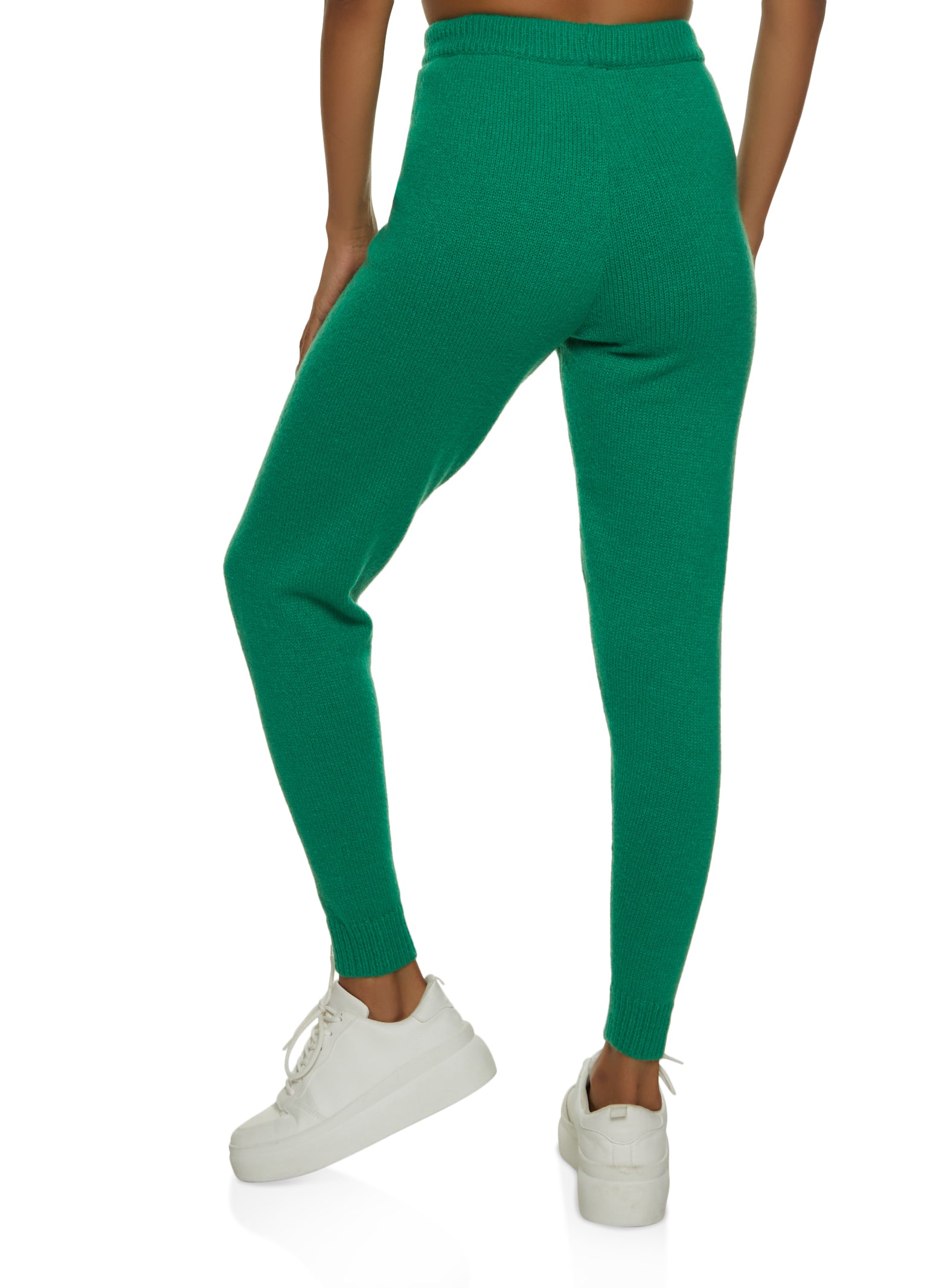 Brushed Knit High Waist Joggers