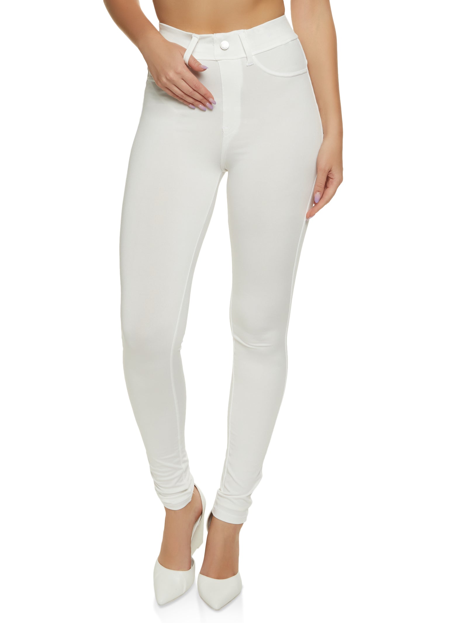 Scuba High Waist Skinny Pants