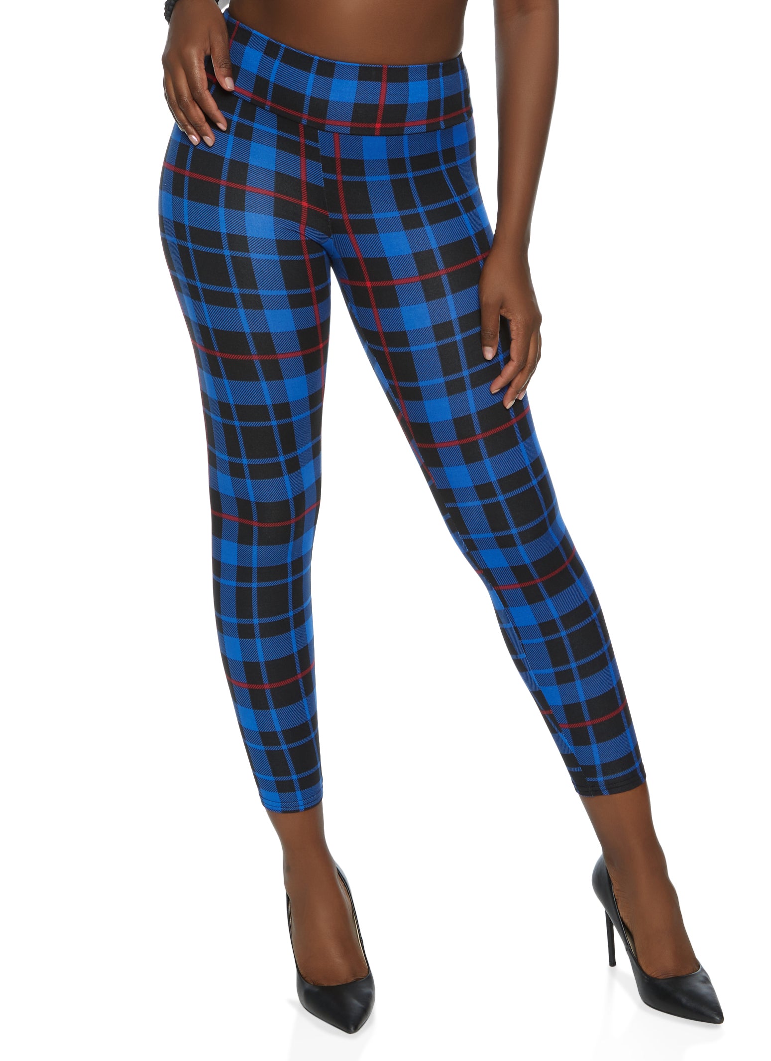 Plaid High Waisted Leggings