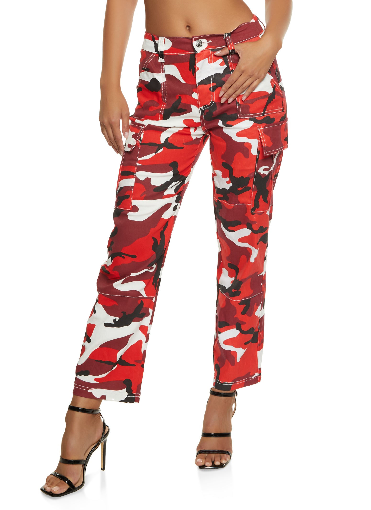 Camo Print Cargo Pants