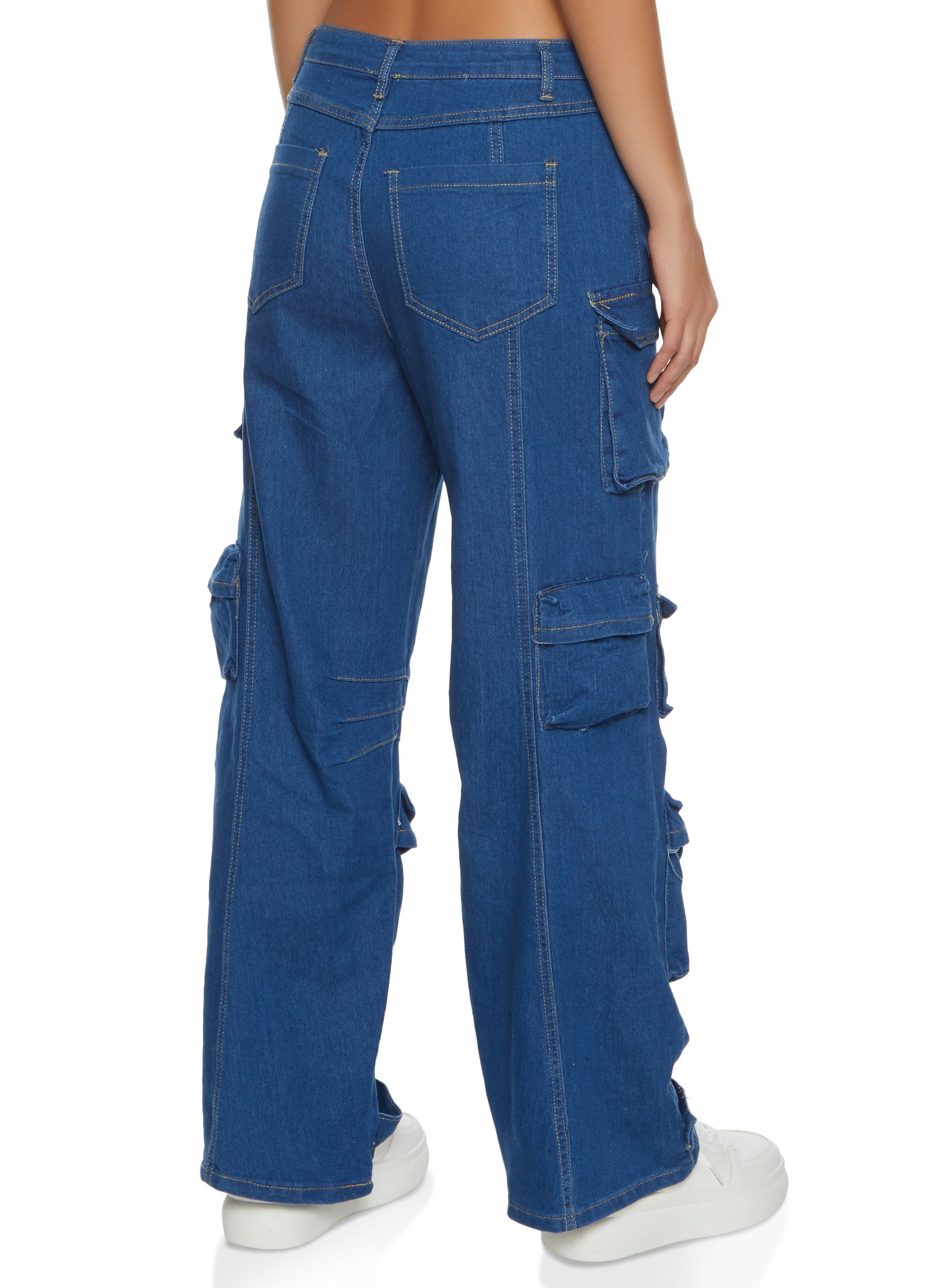 Straight Leg Cargo Jeans