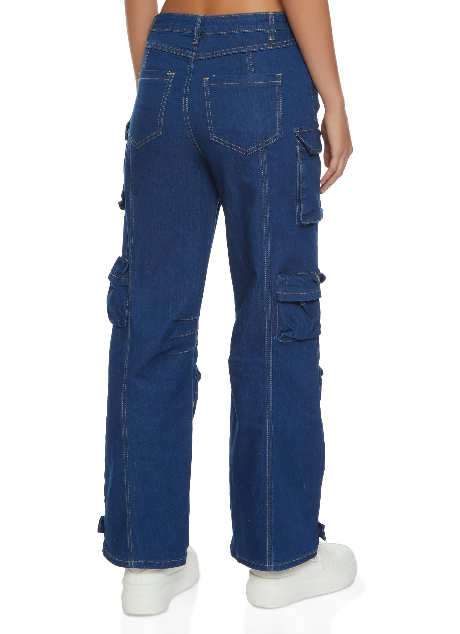 Straight Leg Cargo Jeans