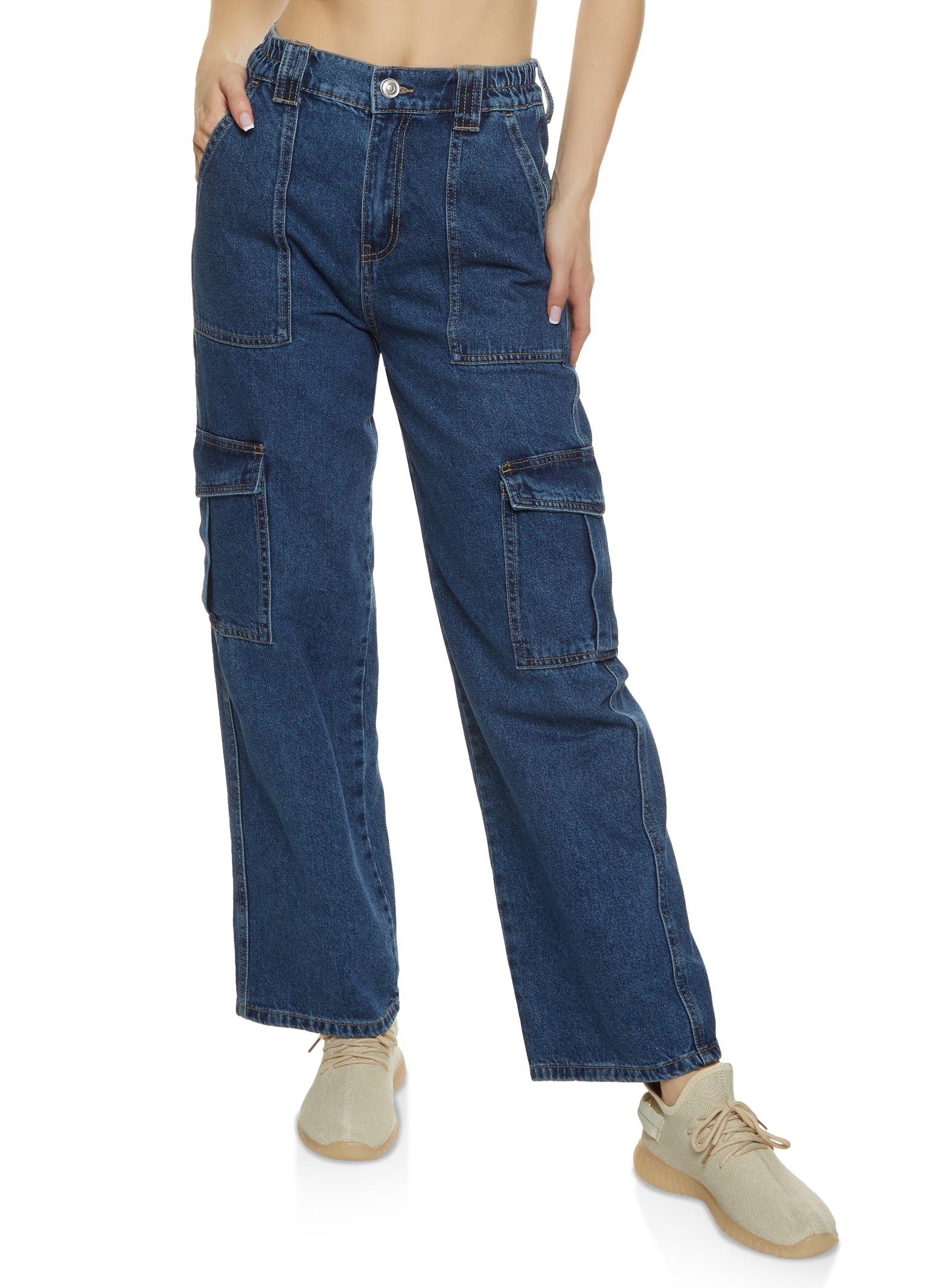 WAX Wide Leg Cargo Jeans