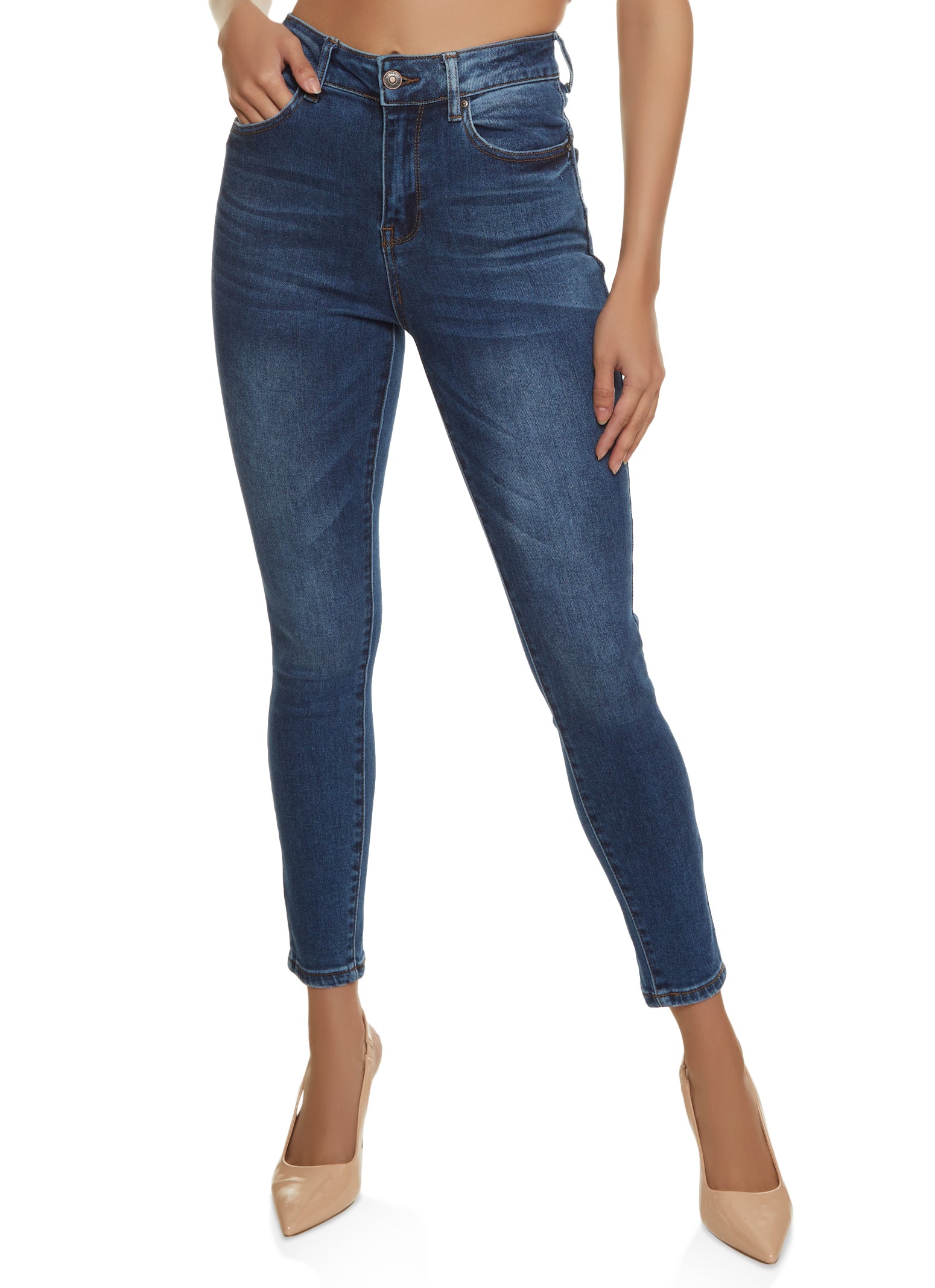 WAX Cropped High Rise Skinny Jeans