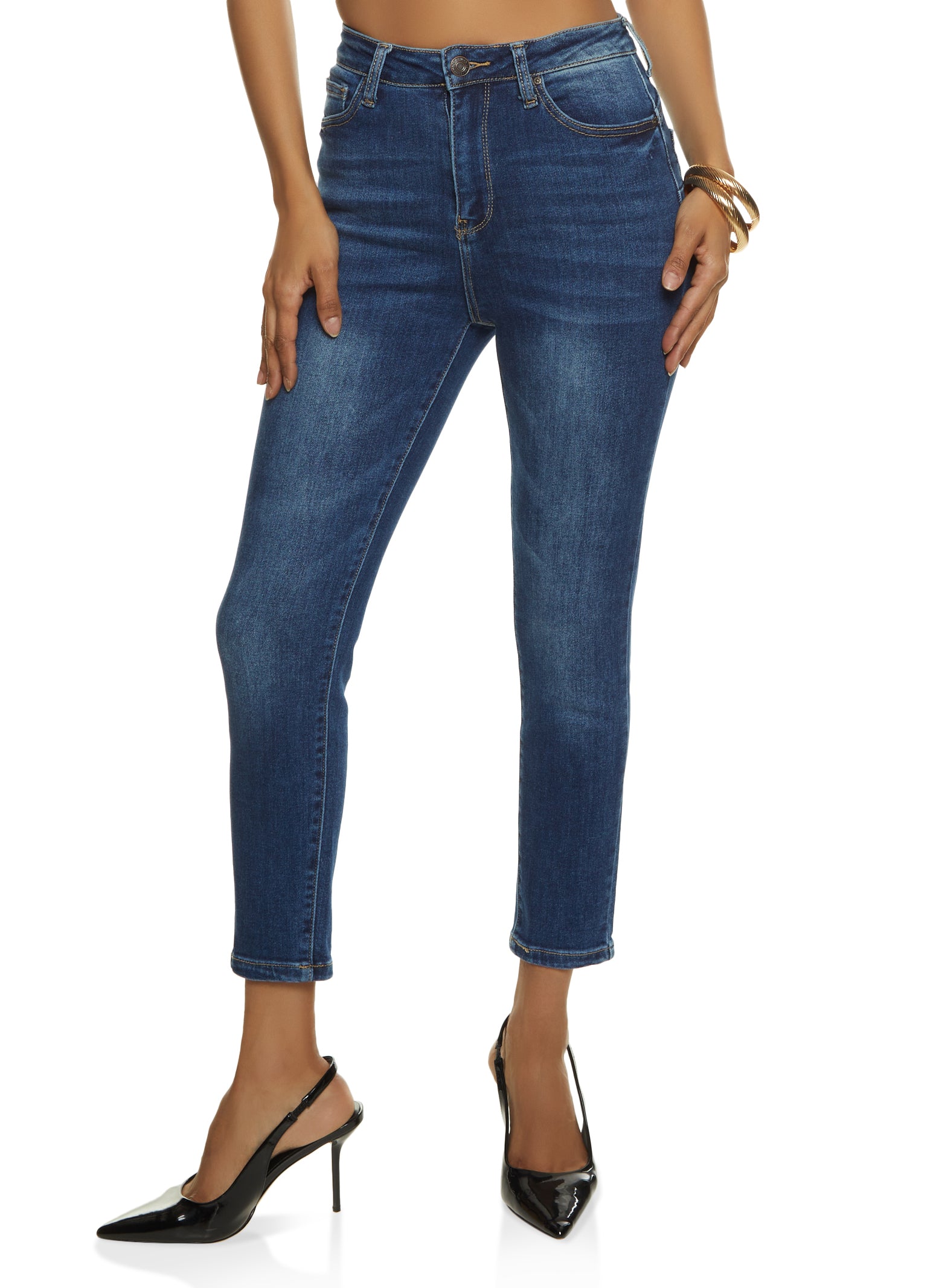 WAX Whiskered Cropped Skinny Jeans