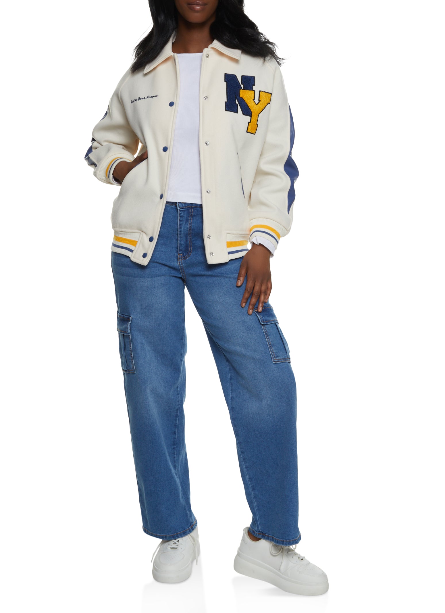 WAX Whiskered Straight Leg Cargo Jeans