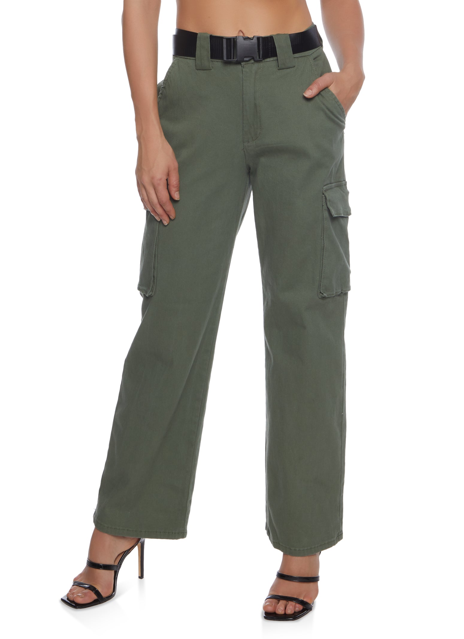 Twill Straight Leg Cargo Pants