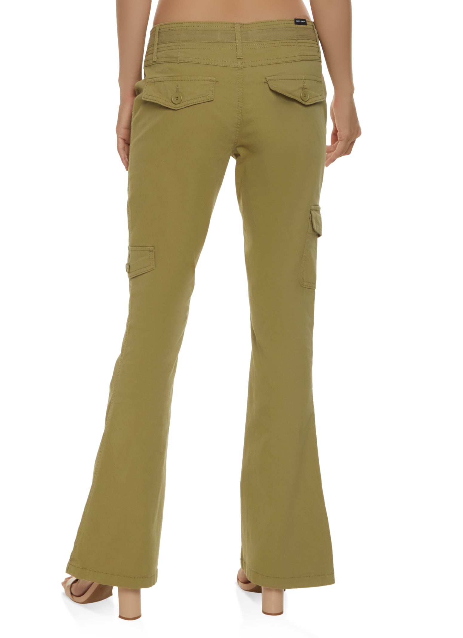 Low Rise Flare Cargo Pants