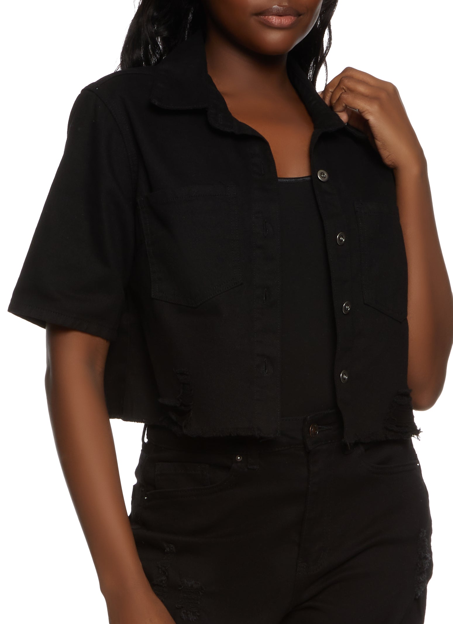 Almost Famous Short Sleeve Denim Jacket