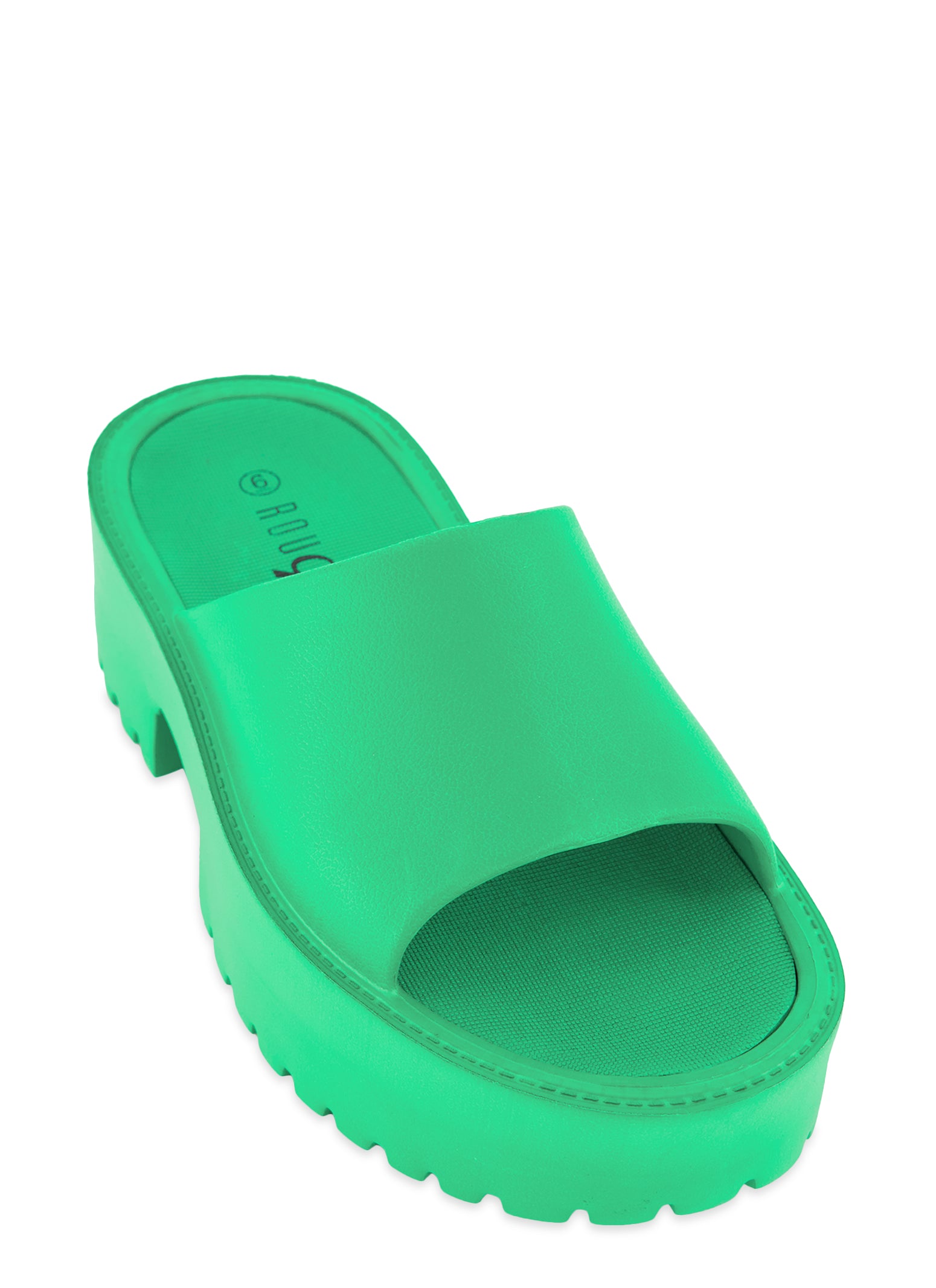 Single Band Platform Slide Sandals