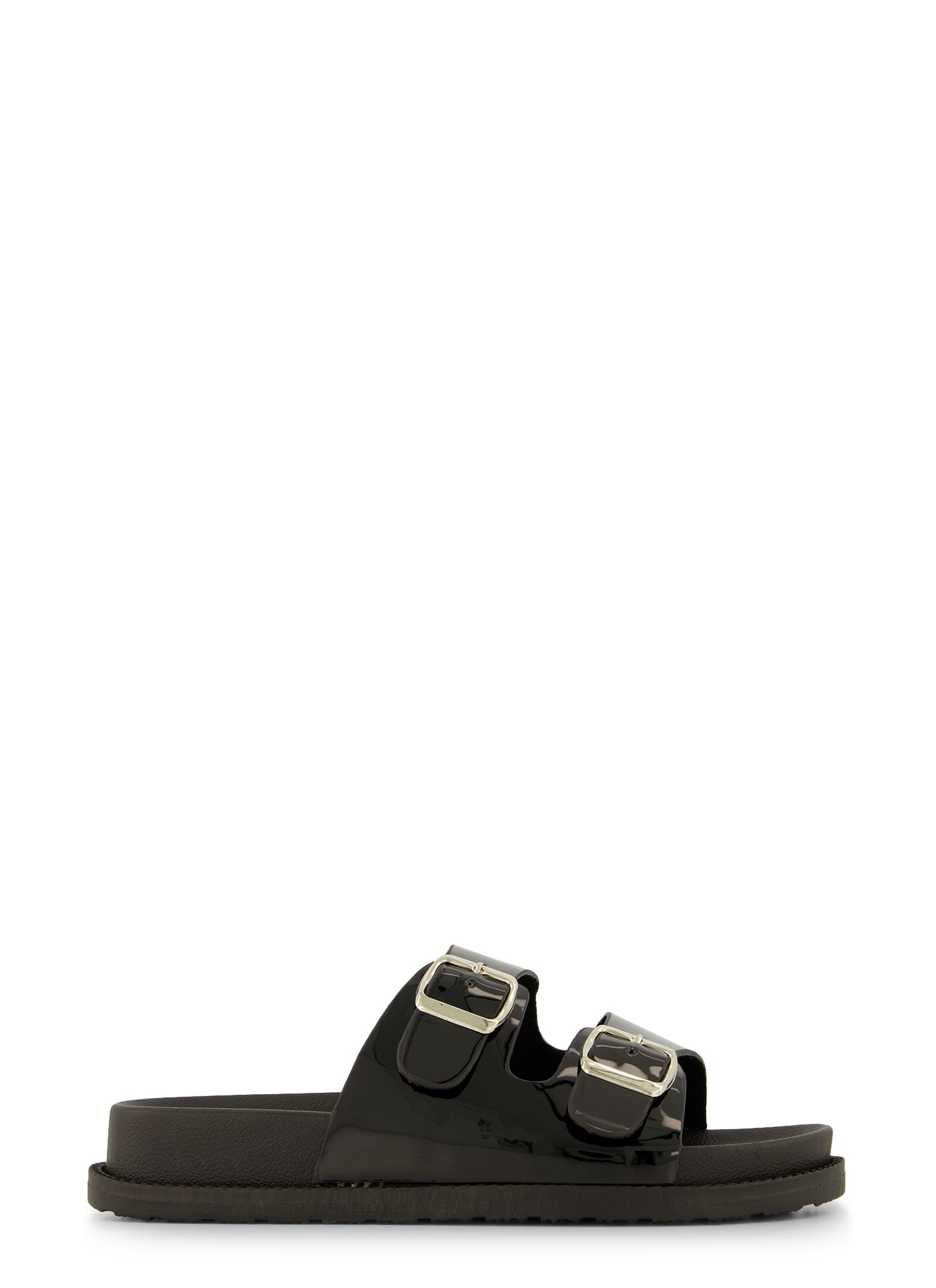 Double Buckle Footbed Sandals