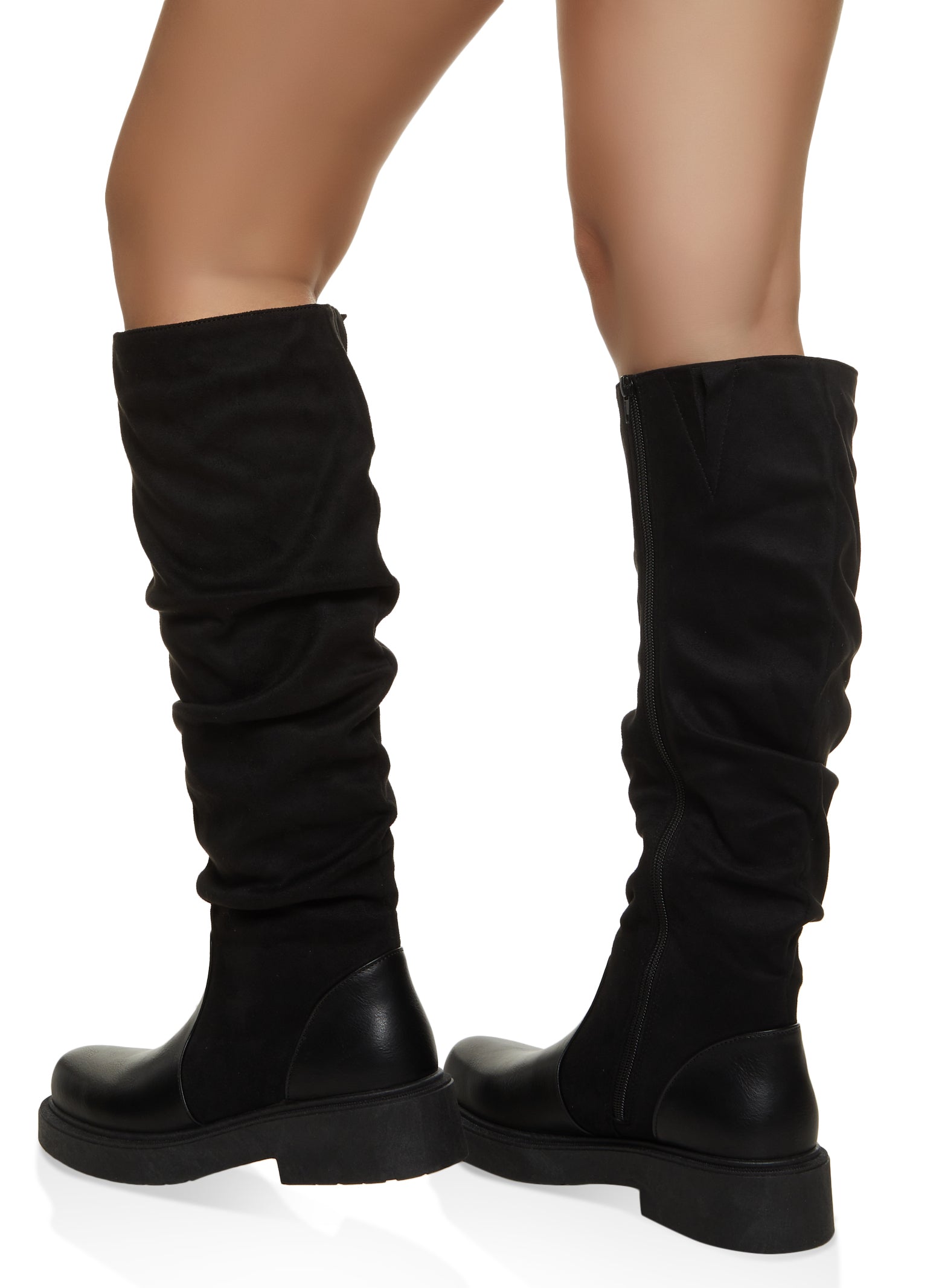 faux suede tall boots