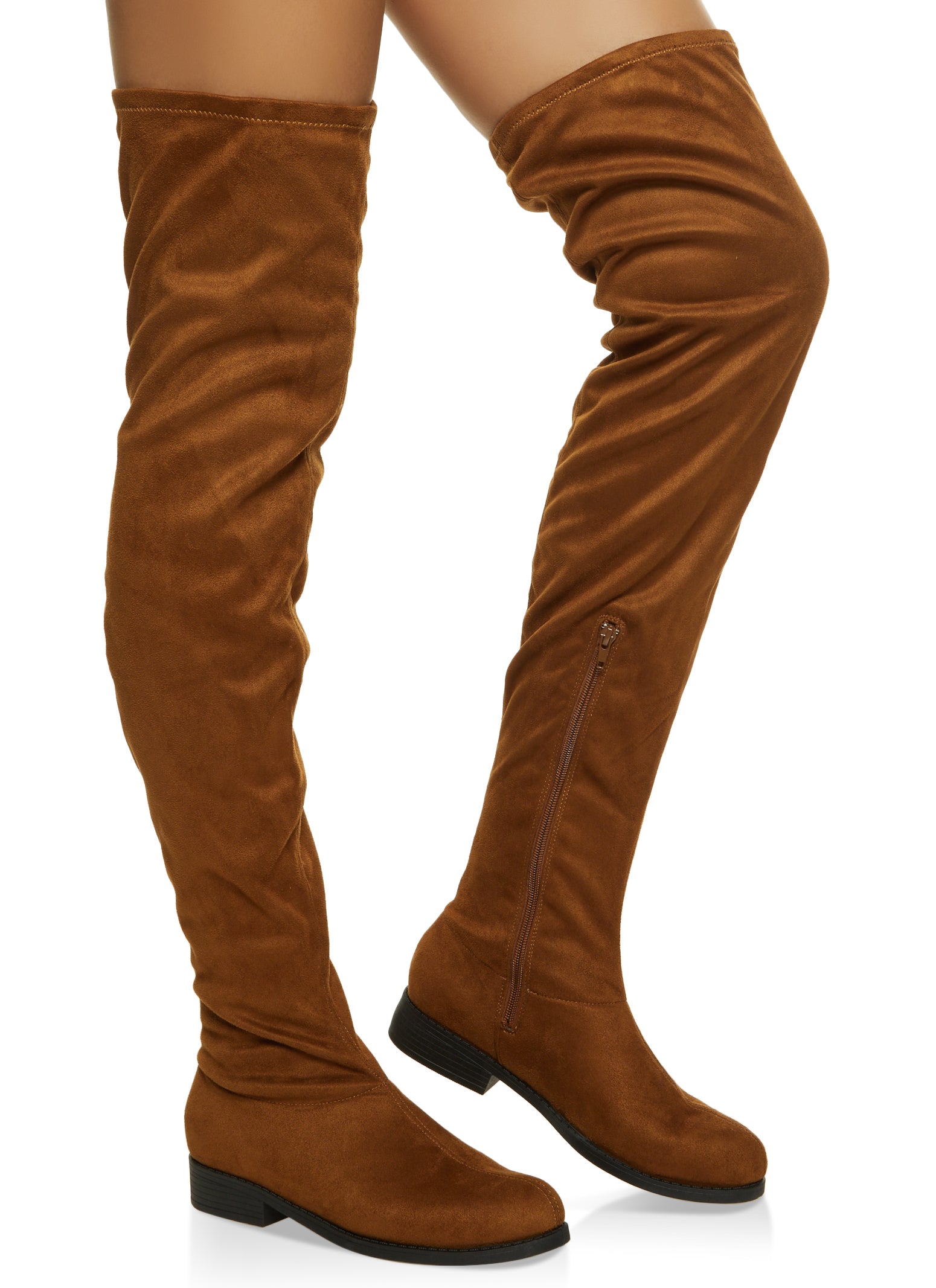 Over the Knee Low Heel Boots