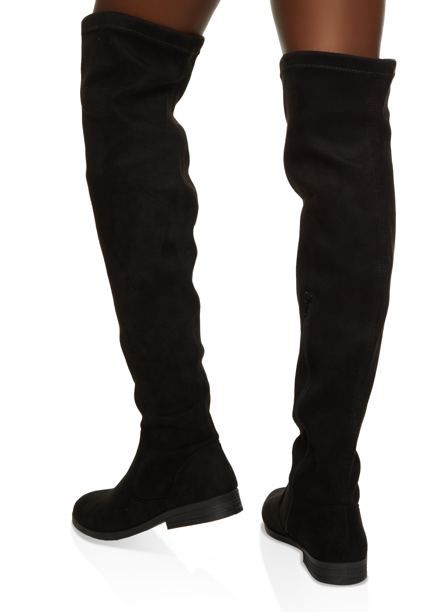 Round Toe Side Zip Over the Knee Boots