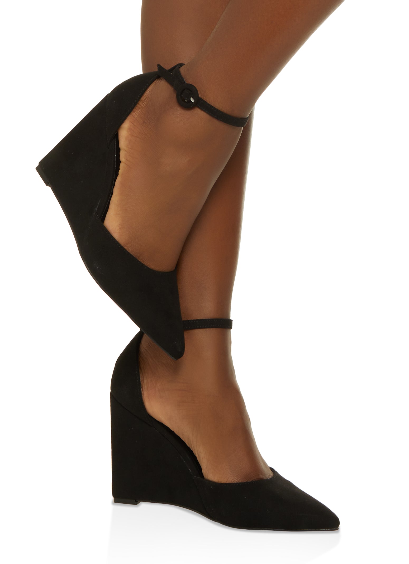 Wedge court shoes with ankle strap Clearance