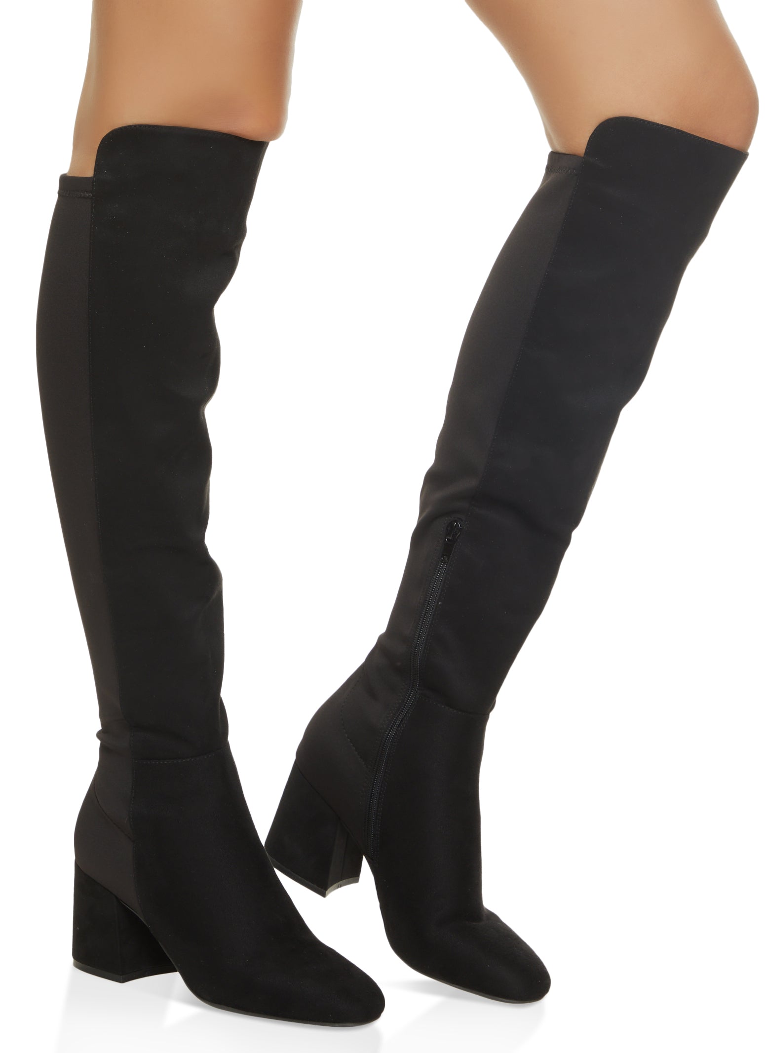 Over the Knee Block Heel Boots