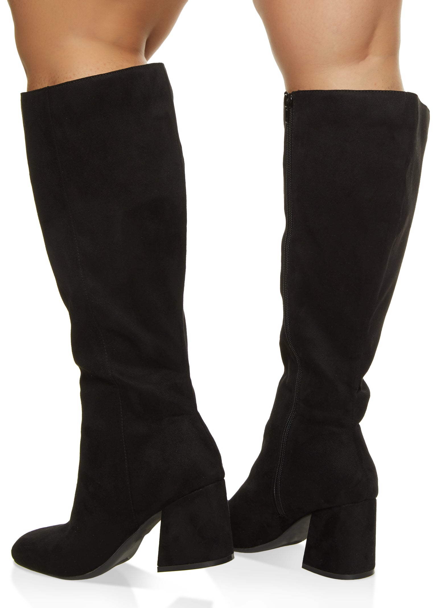 Wide Calf Square Toe Tall Boots