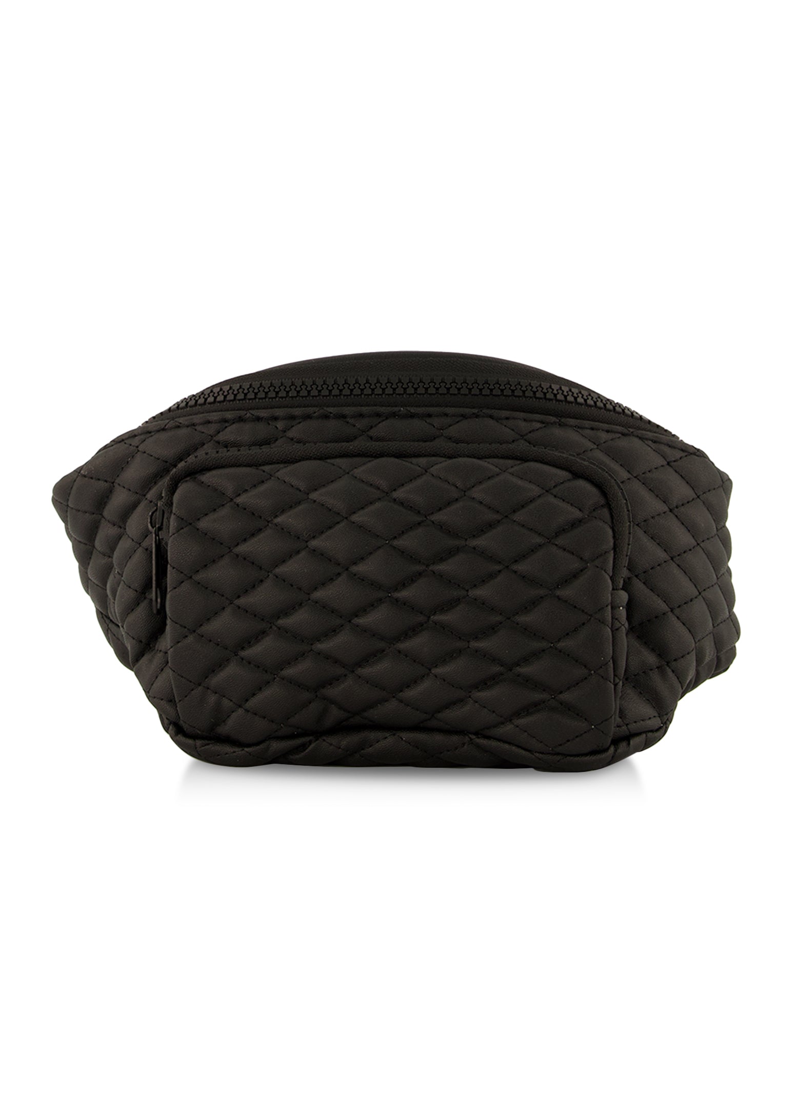 Quilted Double Zipper Fanny Pack