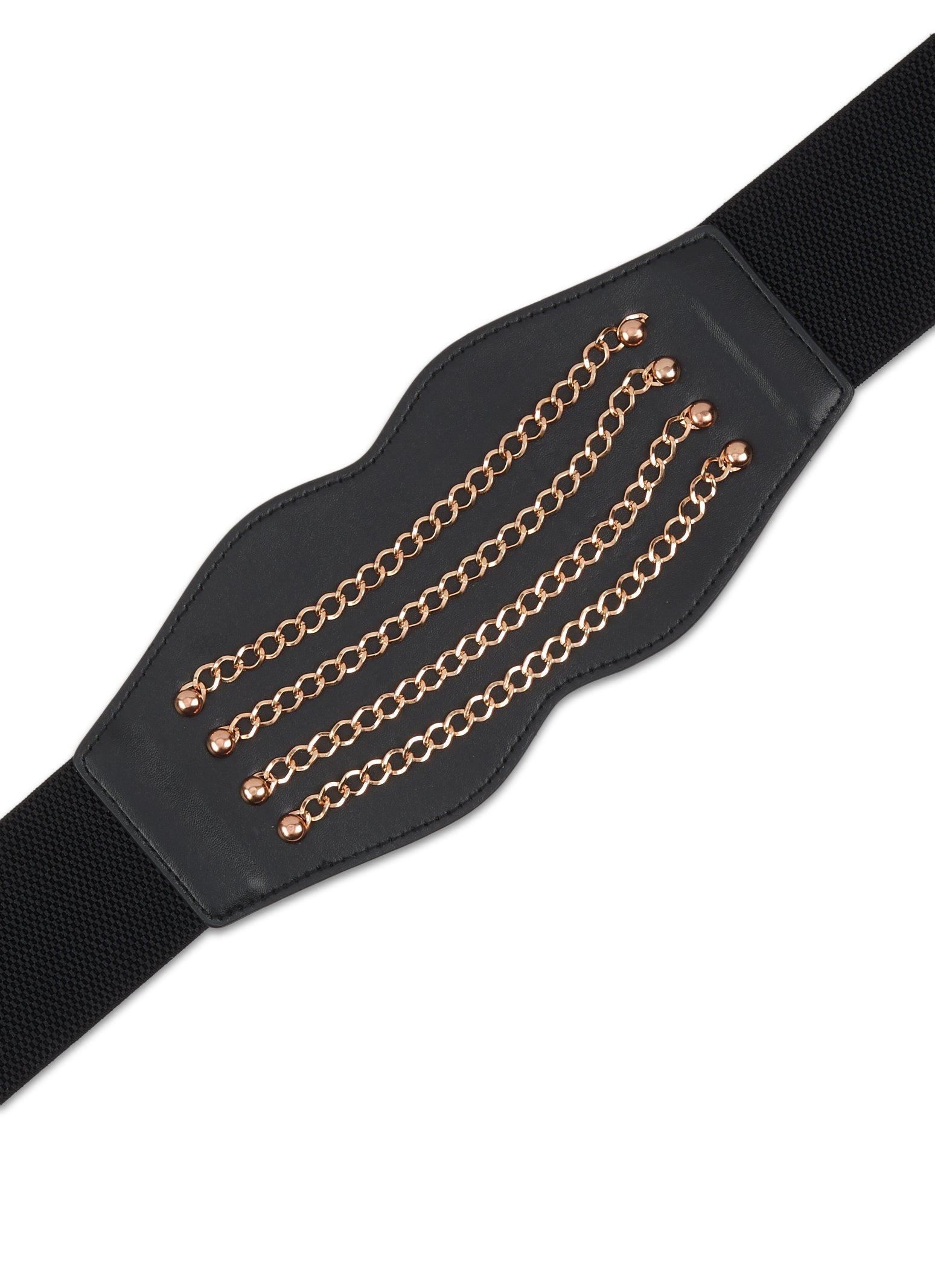 Chain Link Detail Stretch Belt