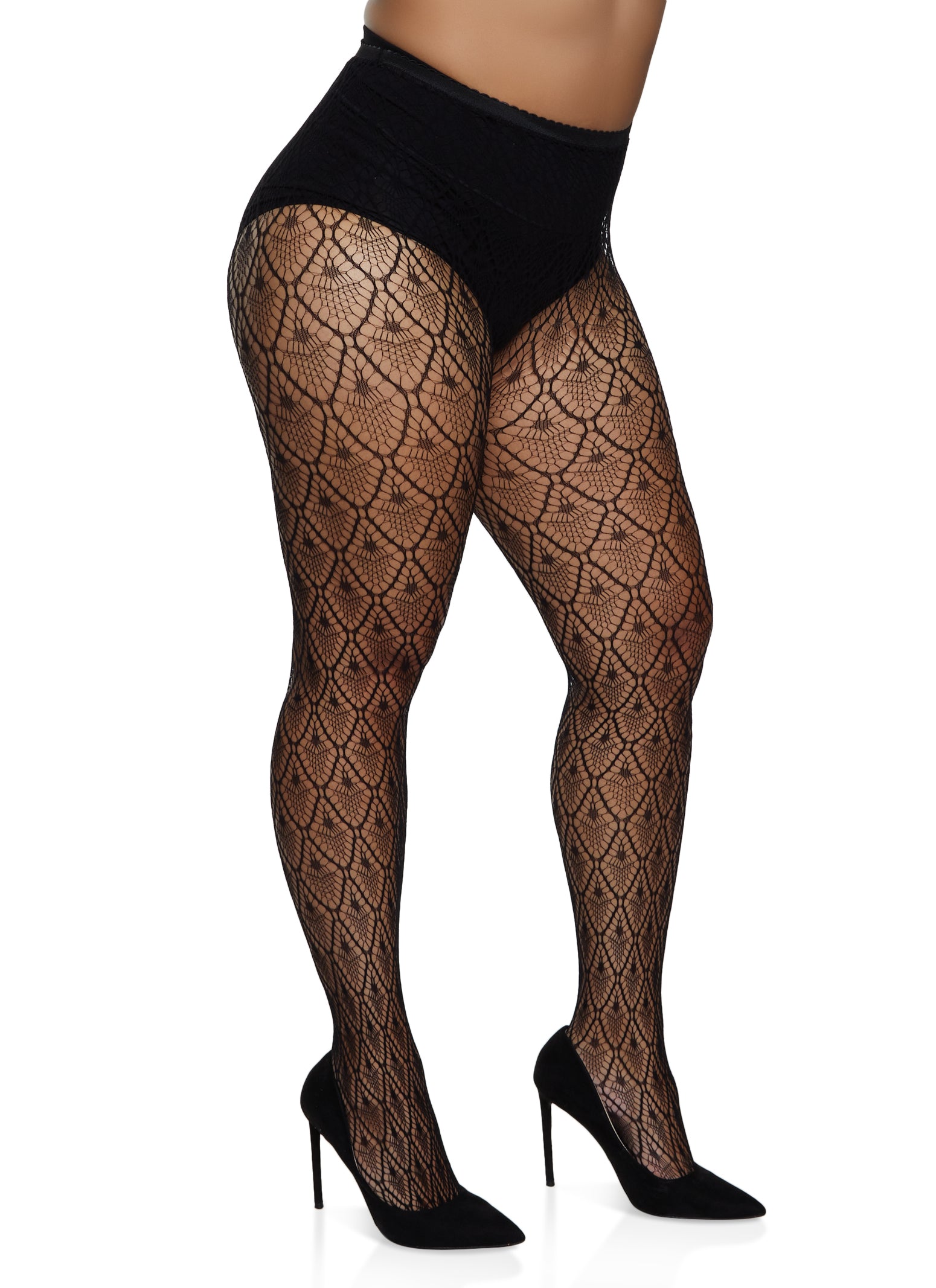 Plus Size Patterned Tights