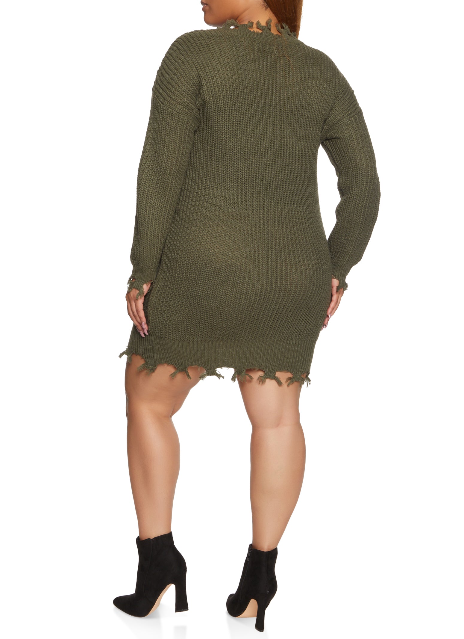 Plus Size Cable Knit Sweater Dress