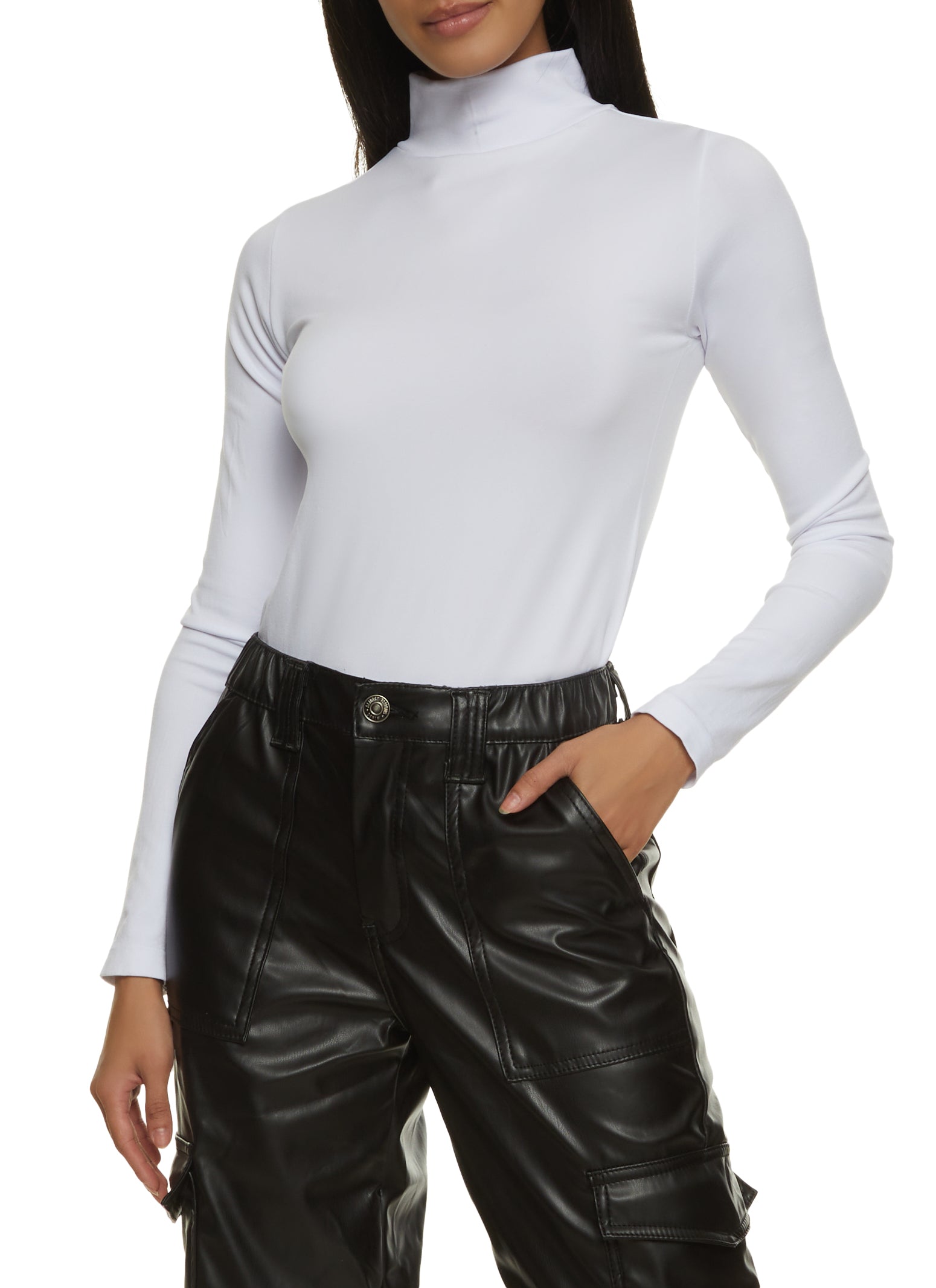 Mock Neck Long Sleeve Seamless Bodysuit