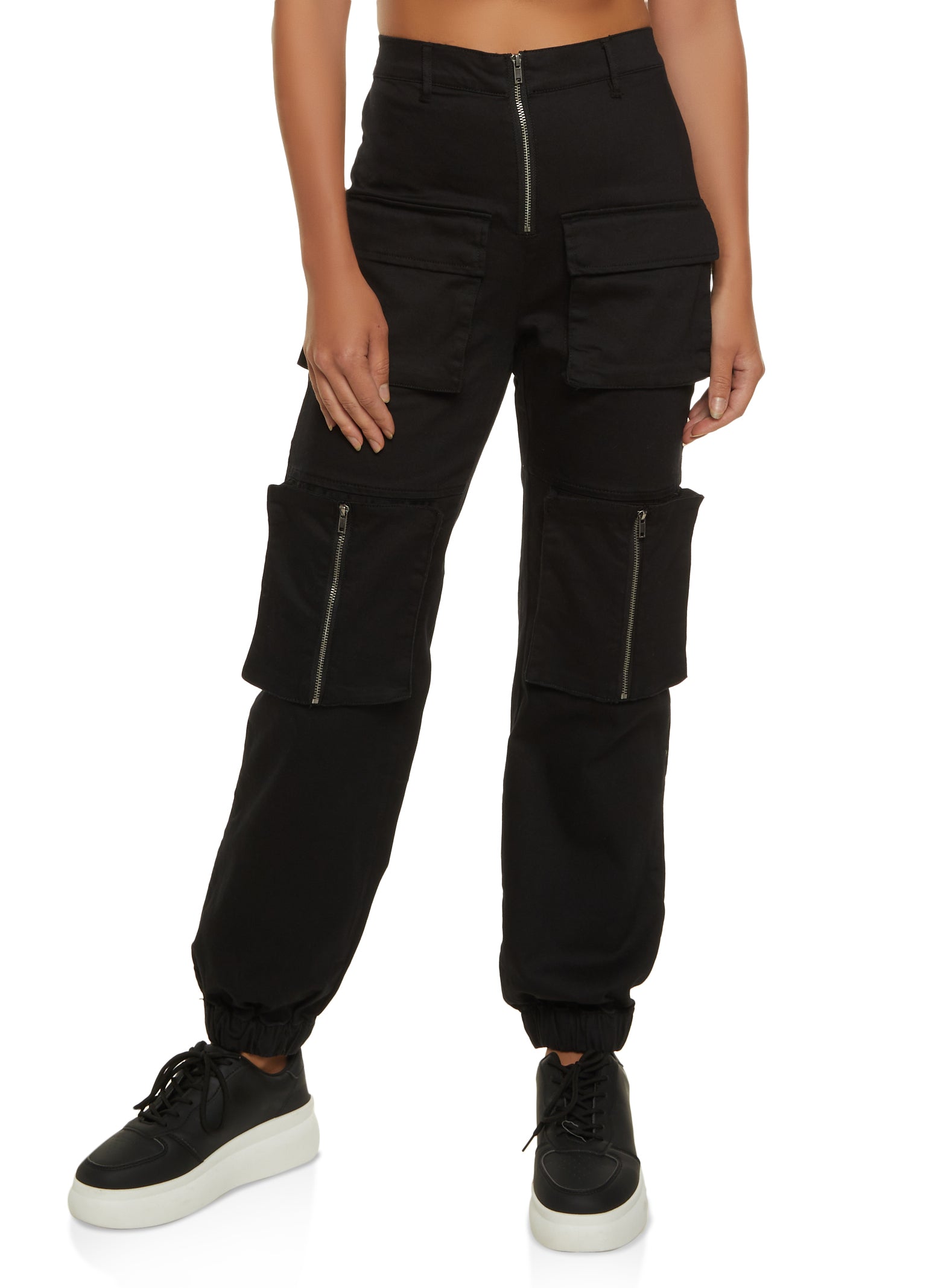 Zip Front Cargo Joggers