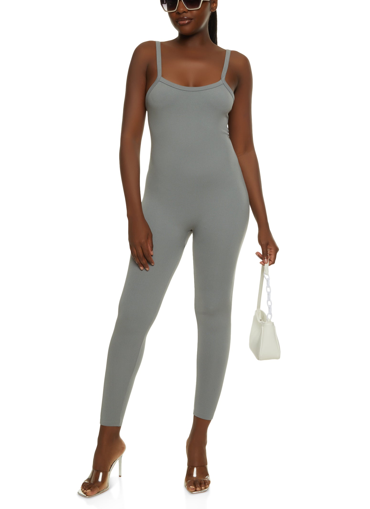 Solid Seamless Cami Catsuit