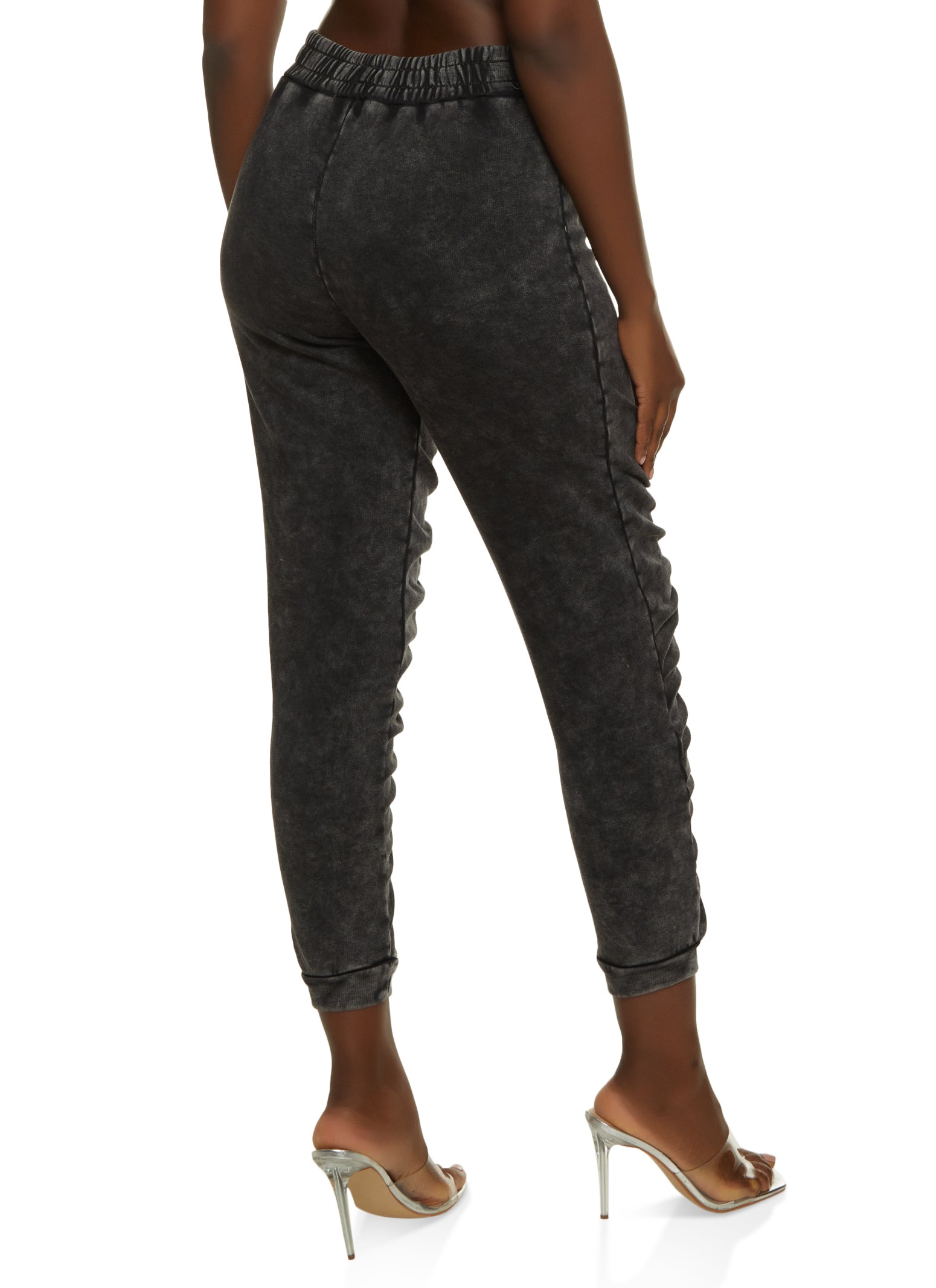 Acid Wash Ruched Joggers