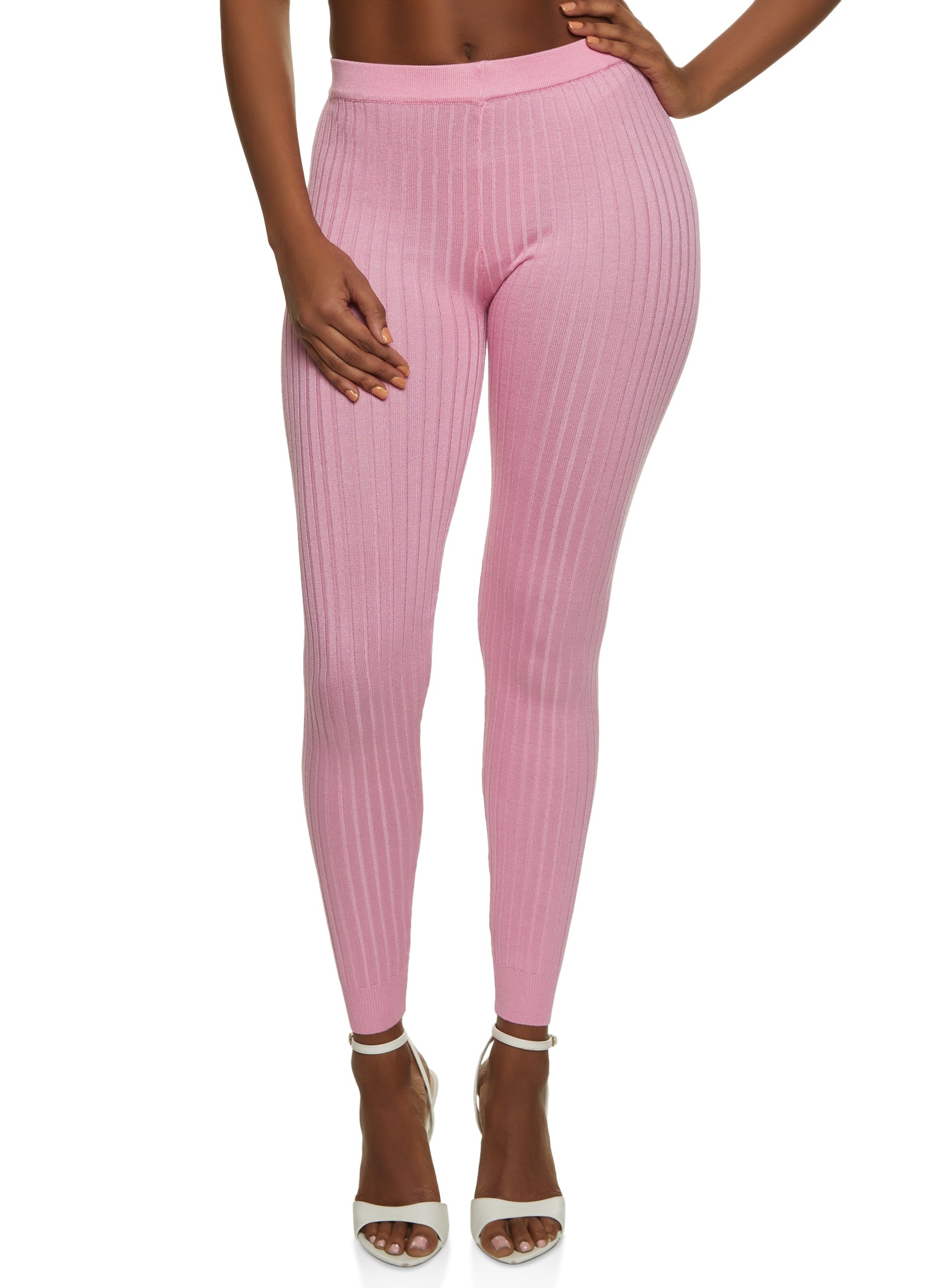 Basic Ribbed Knit Leggings