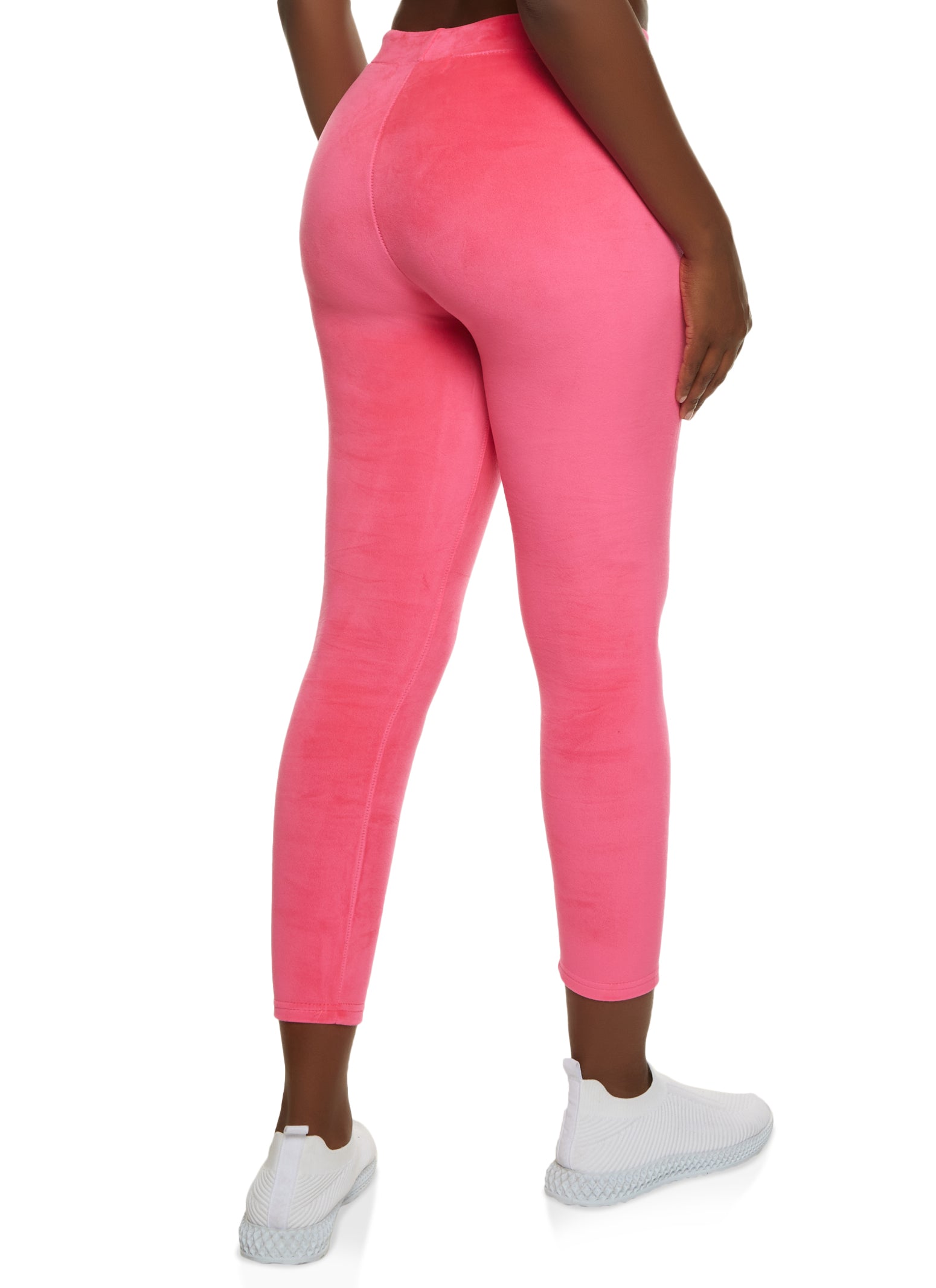 Solid Velour Drawstring Leggings