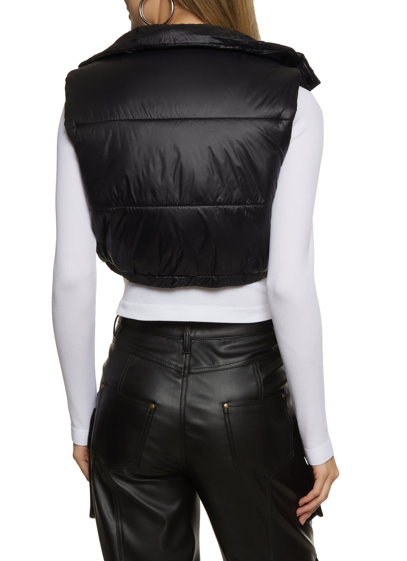 Cropped Puffer Vest