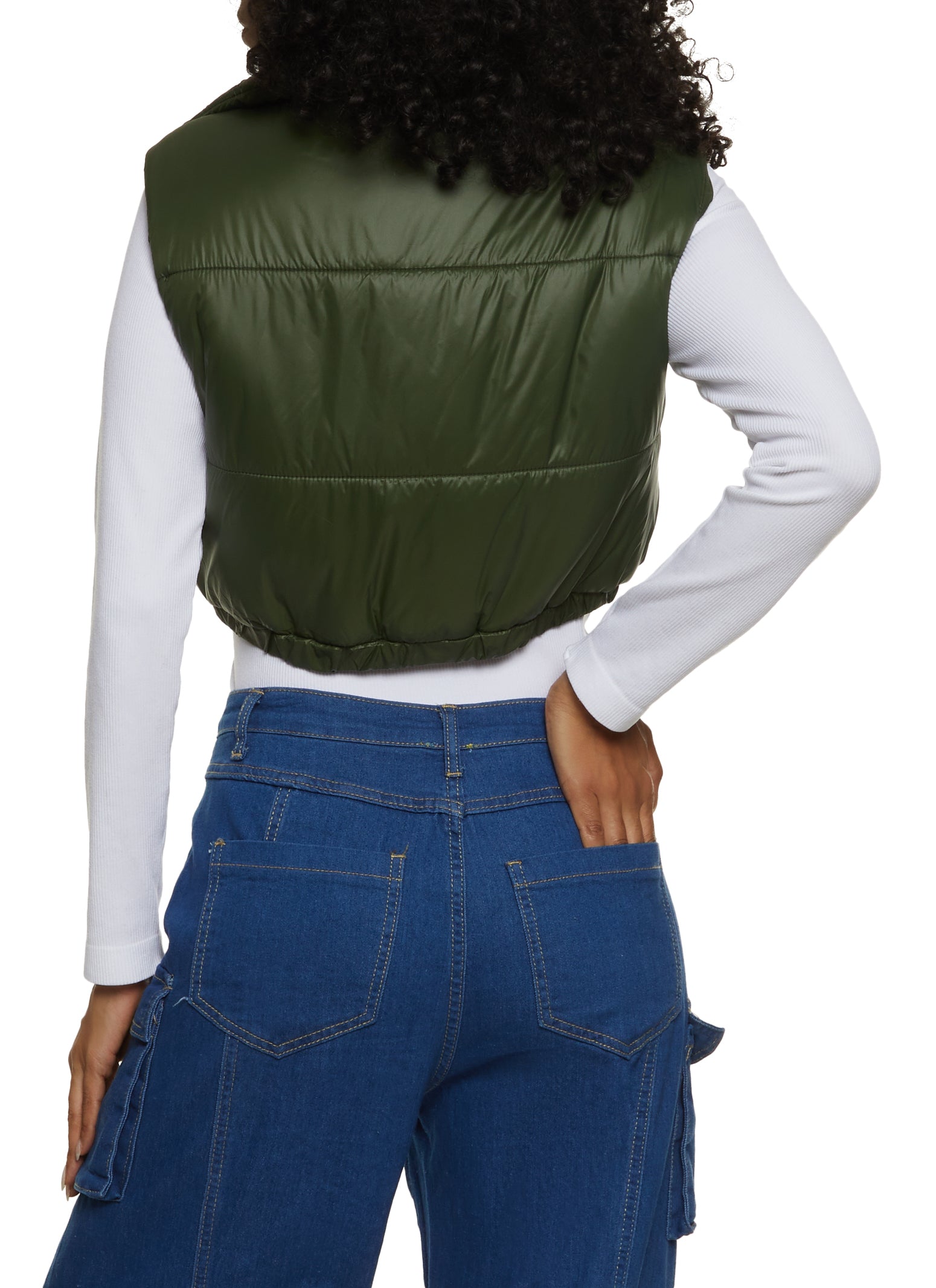 Cropped Puffer Vest