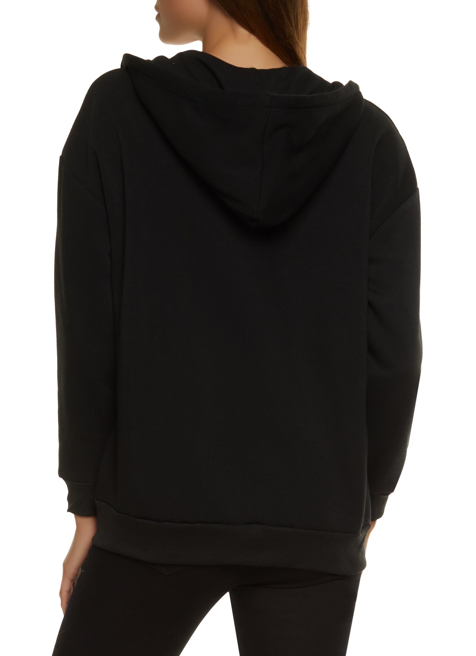Oversized Fleece Zip Up Hoodie