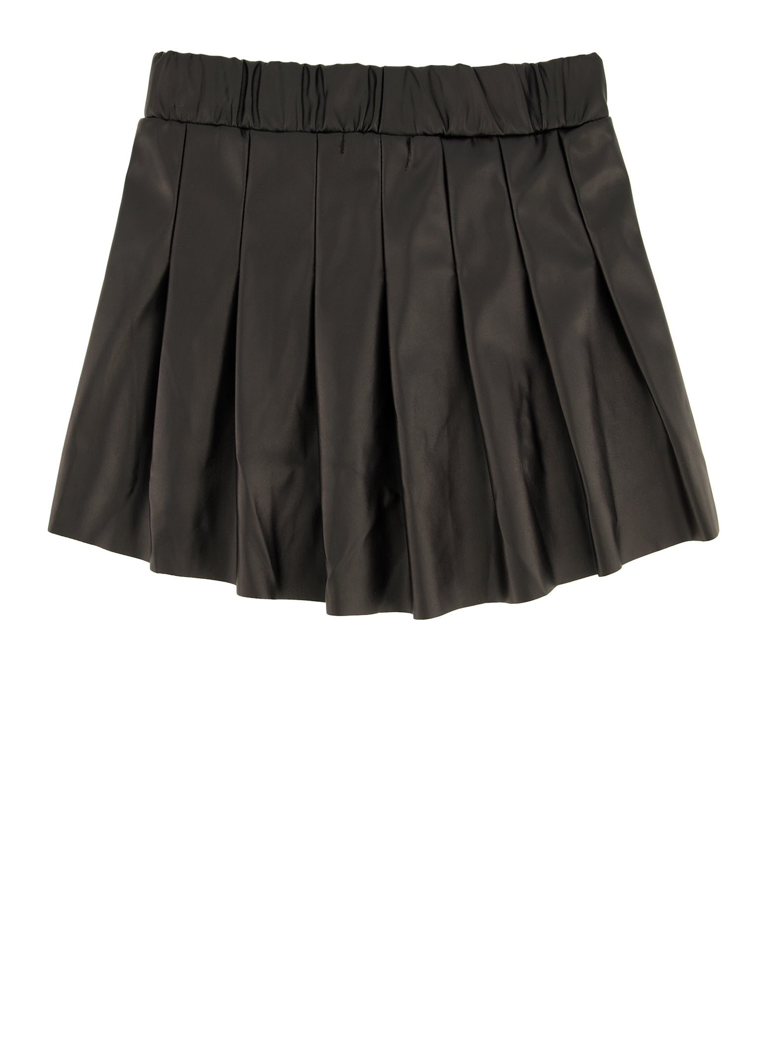 Toddler Girls Faux Leather Pleated Skirt