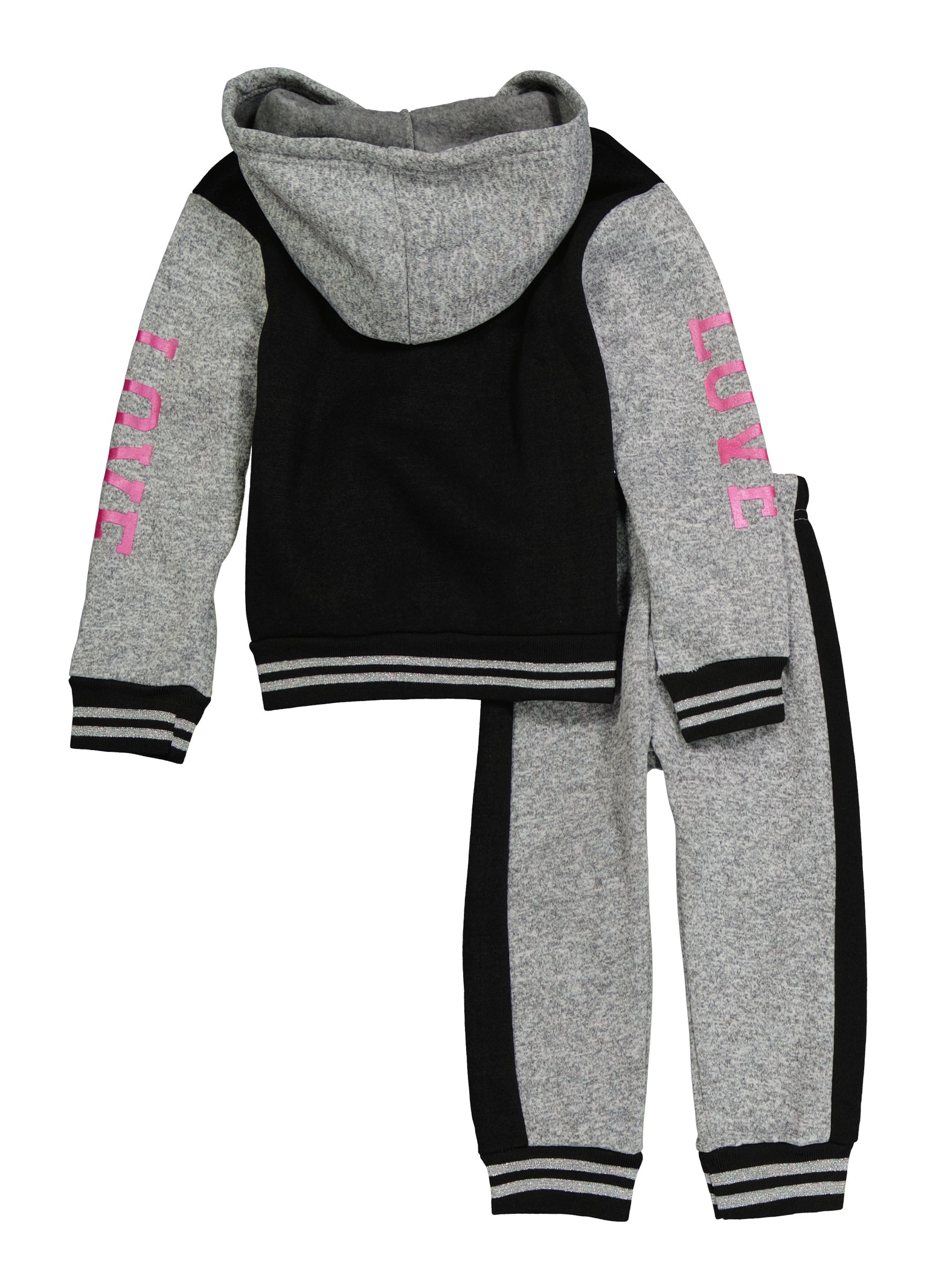 Toddler Girls Love 04 Sequin Graphic Hoodie and Joggers