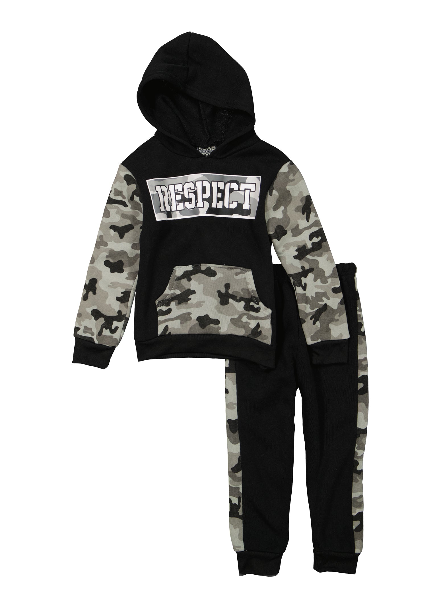 Toddler Boys Respect Camo Hoodie and Joggers
