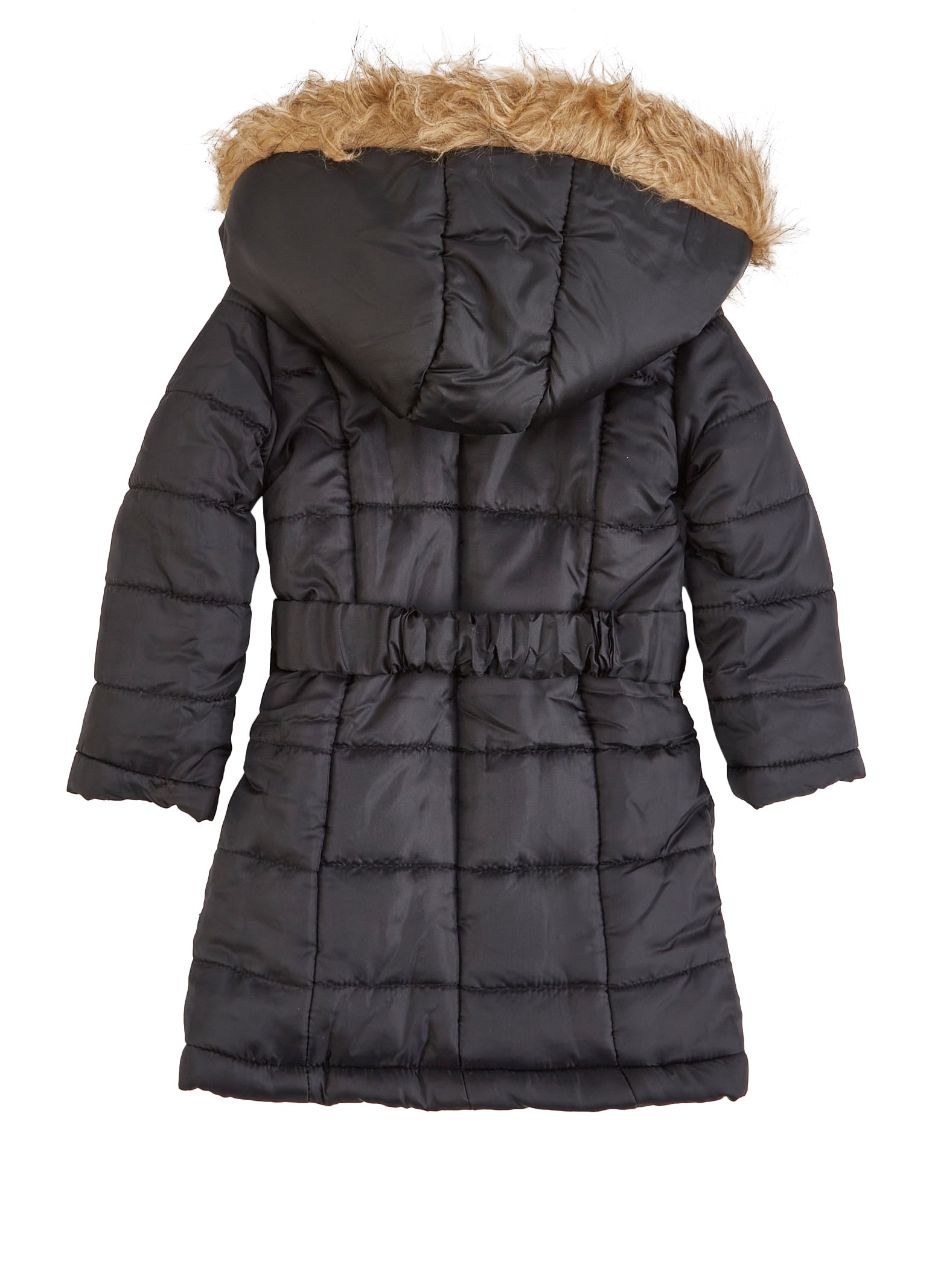 Toddler Girls Zip Pocket Long Puffer Jacket