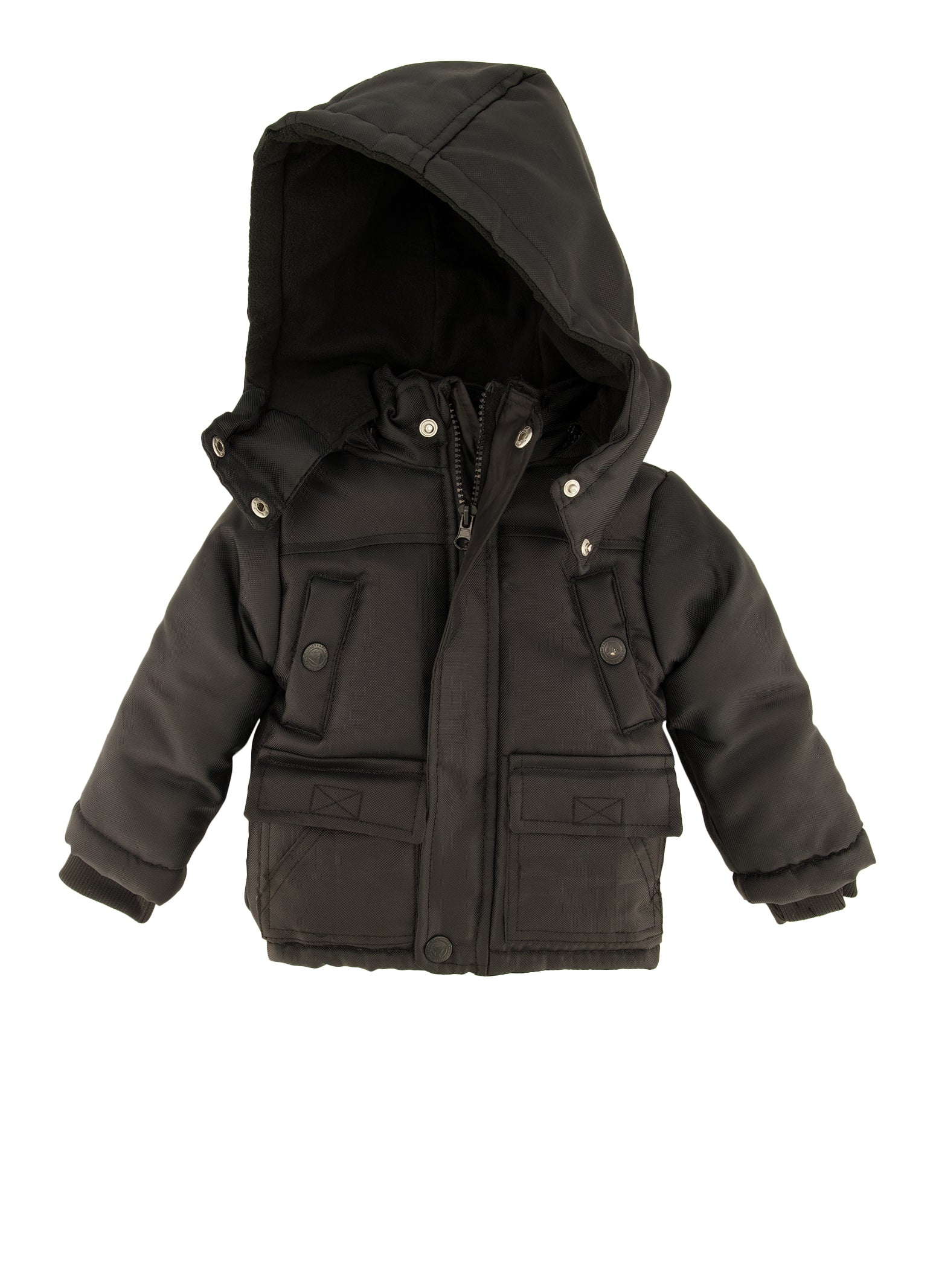 Baby Boys 12-24M Fleece Lined Hooded Cargo Jacket