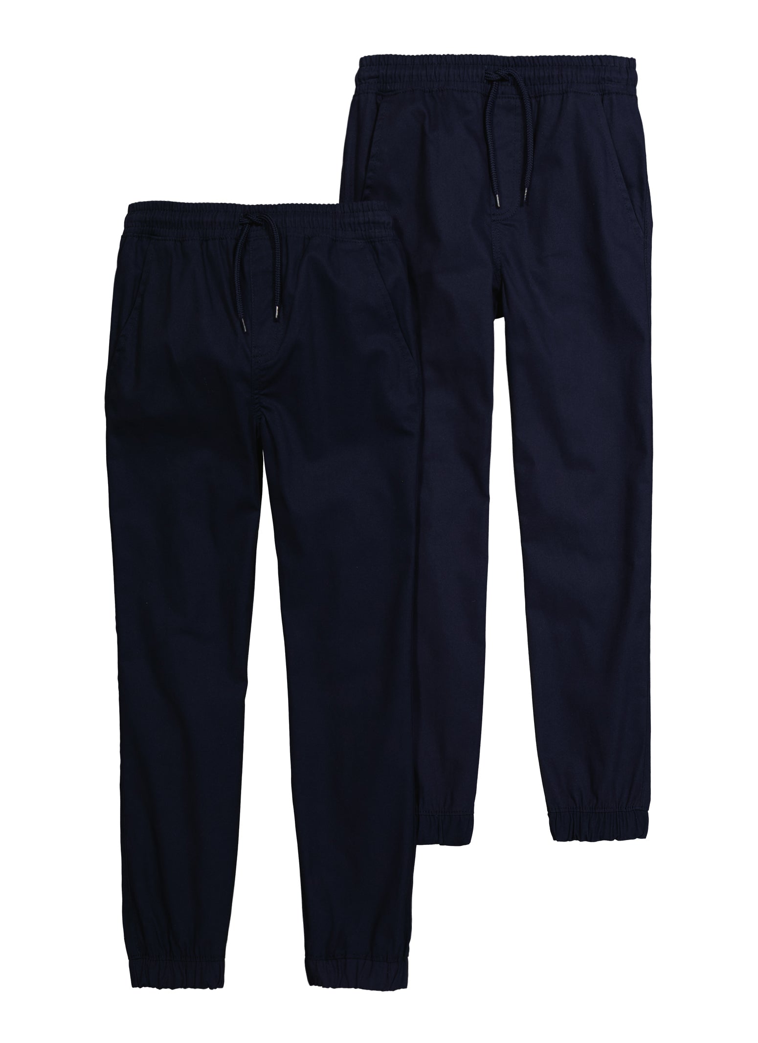 Boys 2 Pack Solid Twill Joggers