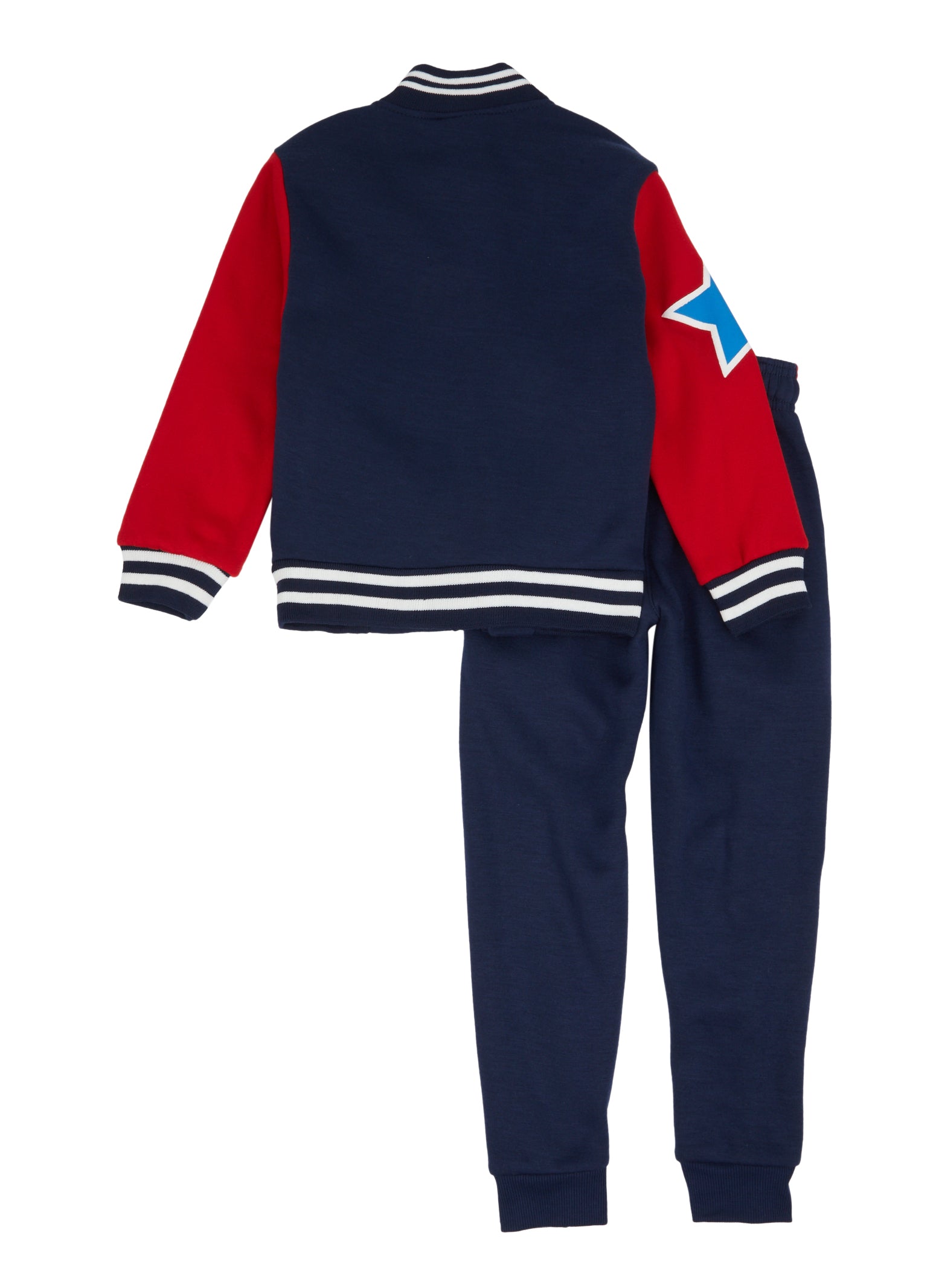 Little Boys King Graphic Varsity Jacket and Joggers
