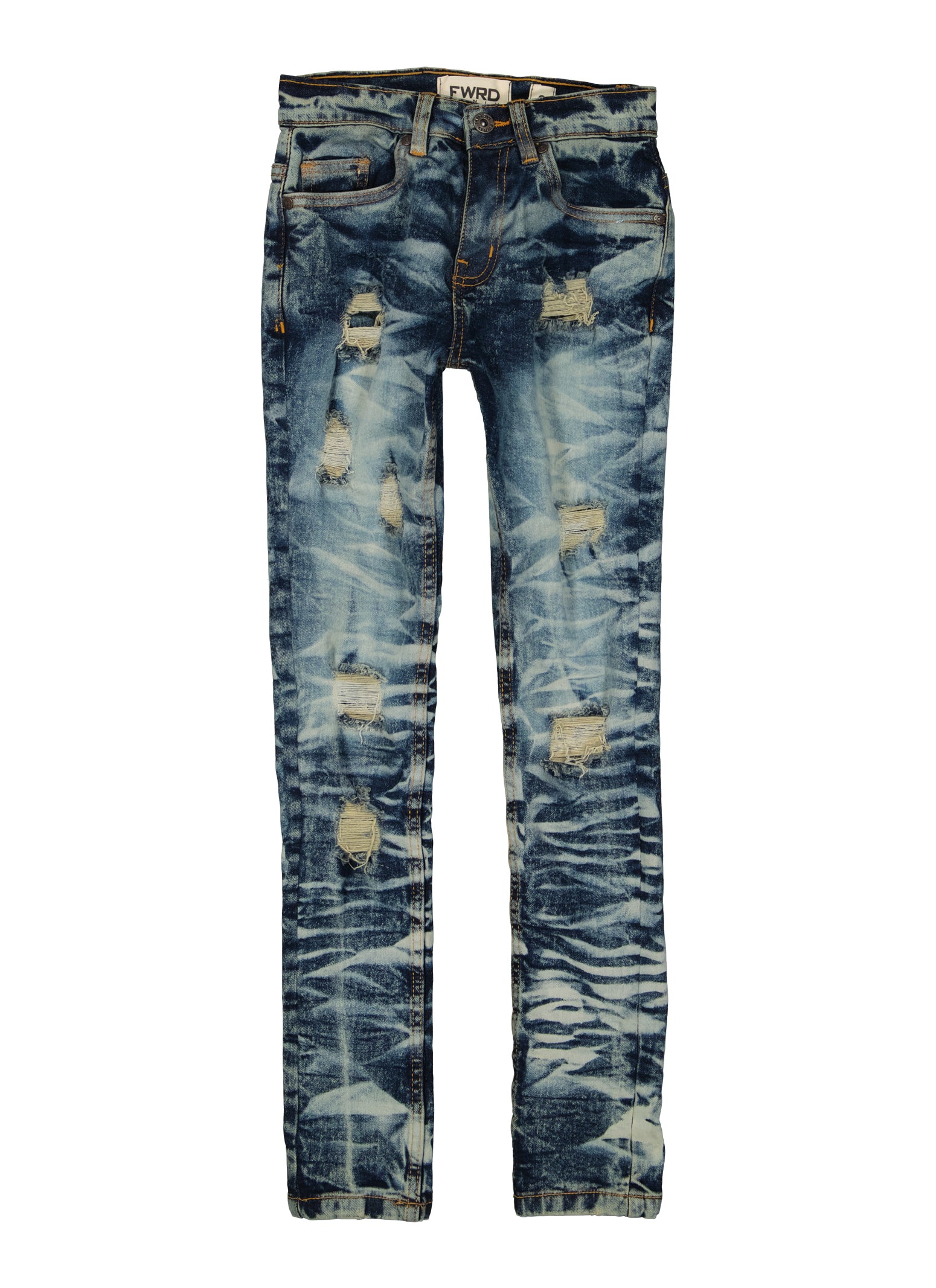 Boys Whiskered Distressed Skinny Jeans