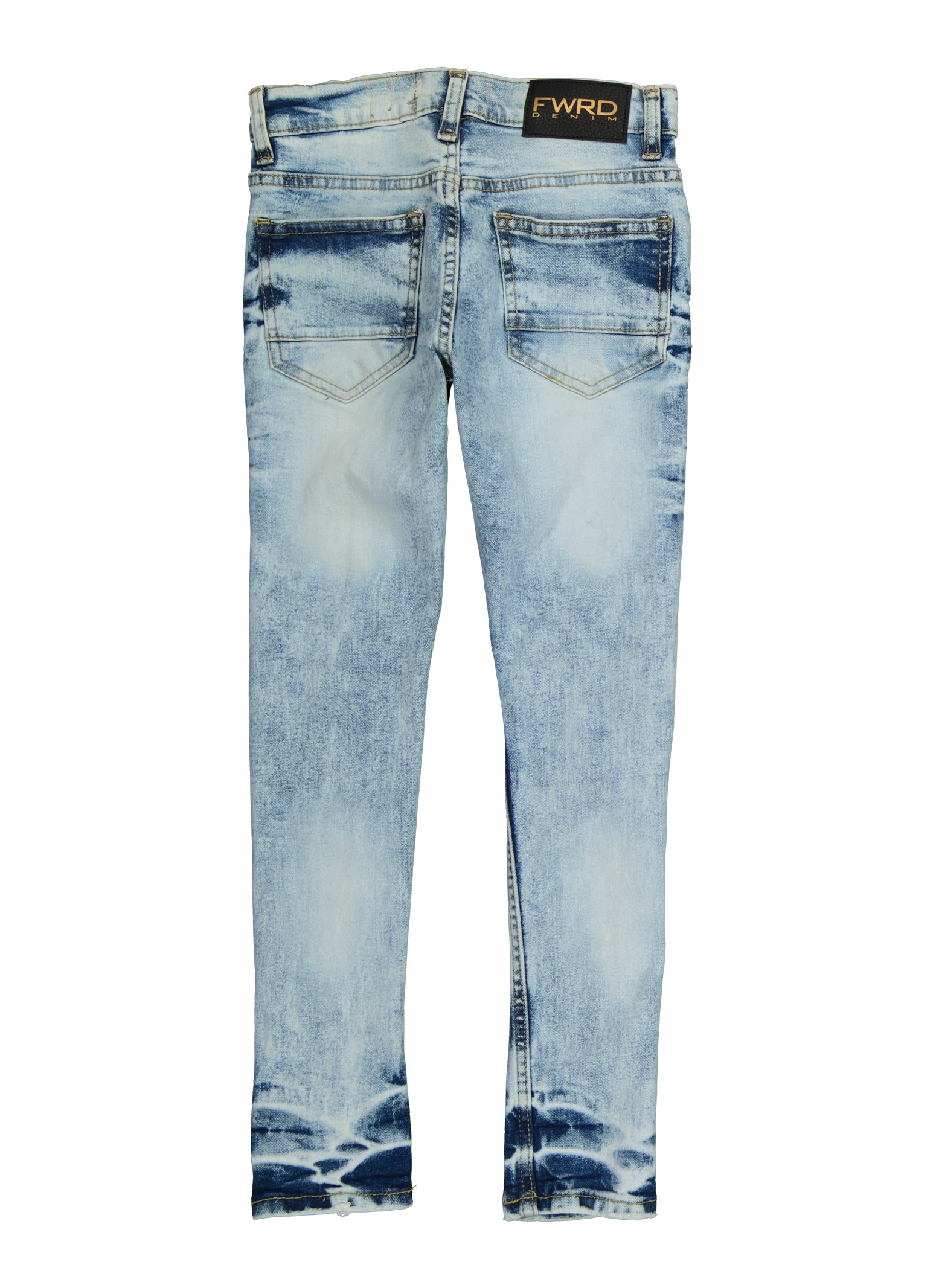 Boys Acid Wash Distressed Skinny Jeans