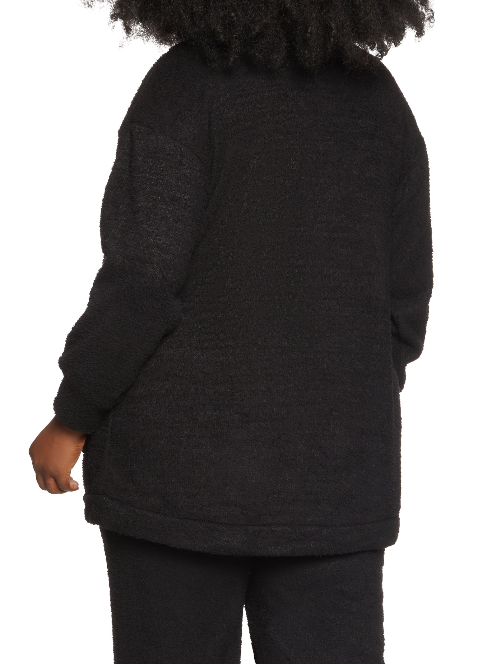 Plus Size Chenille Cardigan