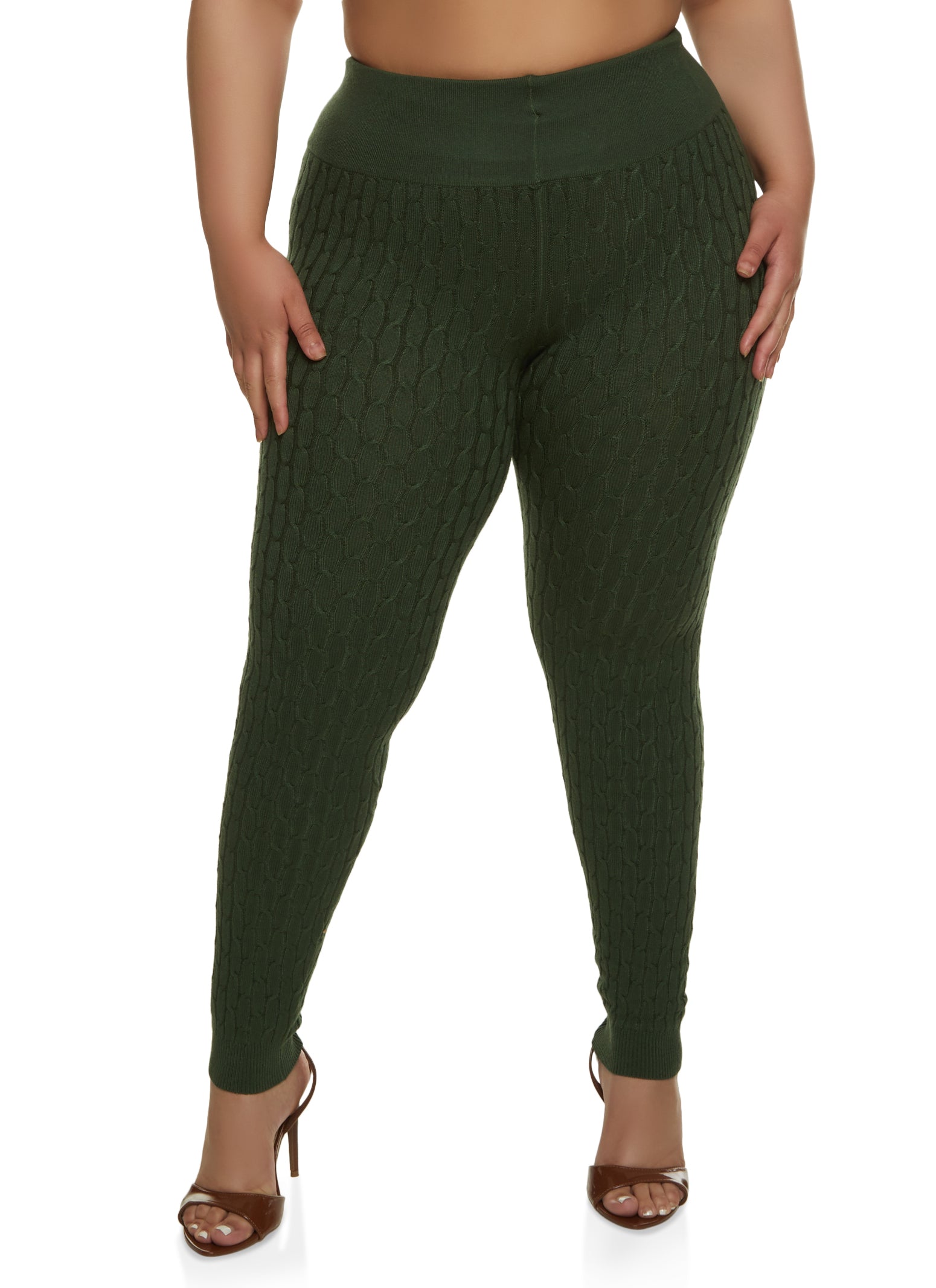 Plus size on sale olive green leggings