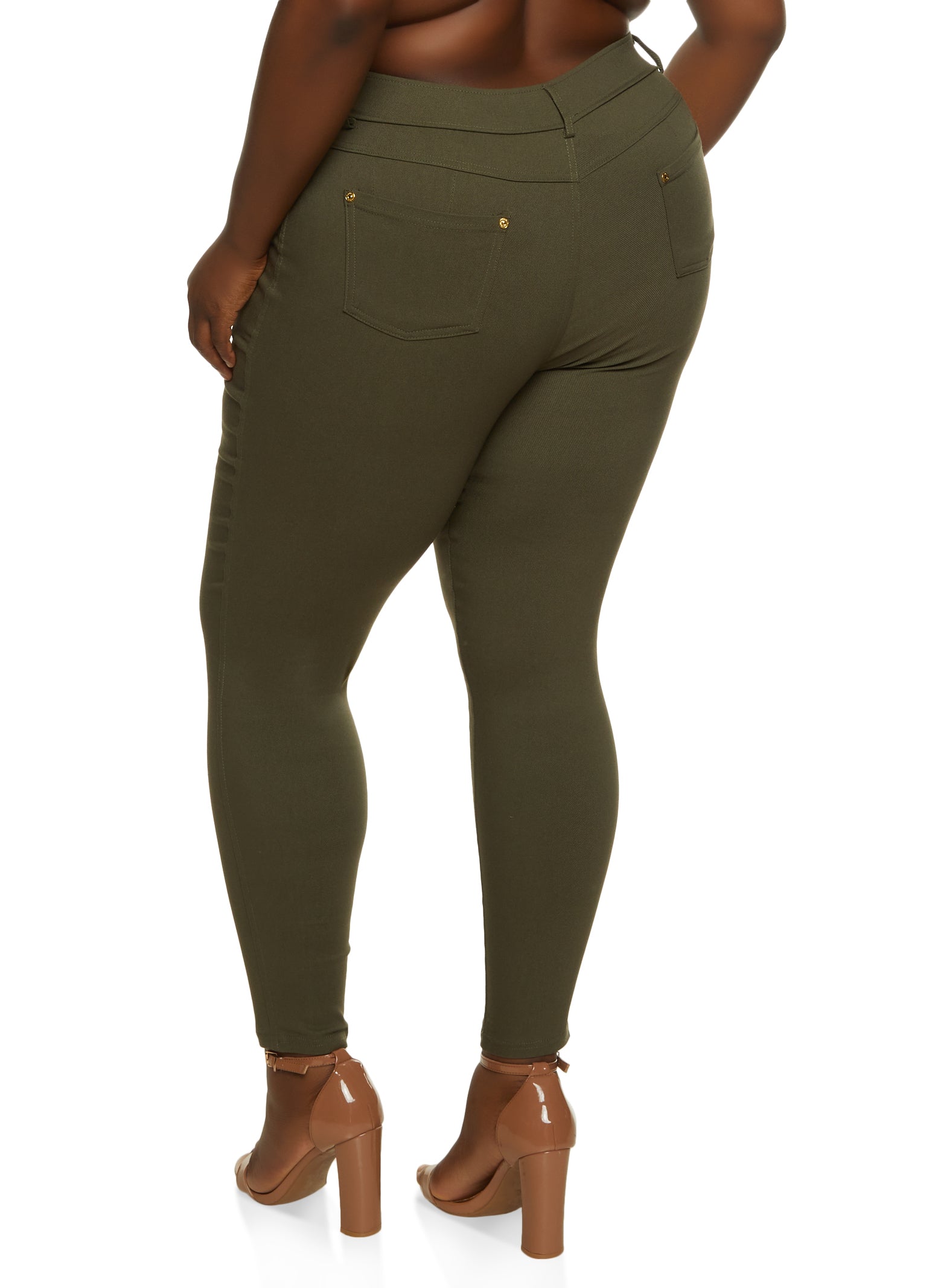 Plus Size Hyperstretch Pull On Skinny Pants