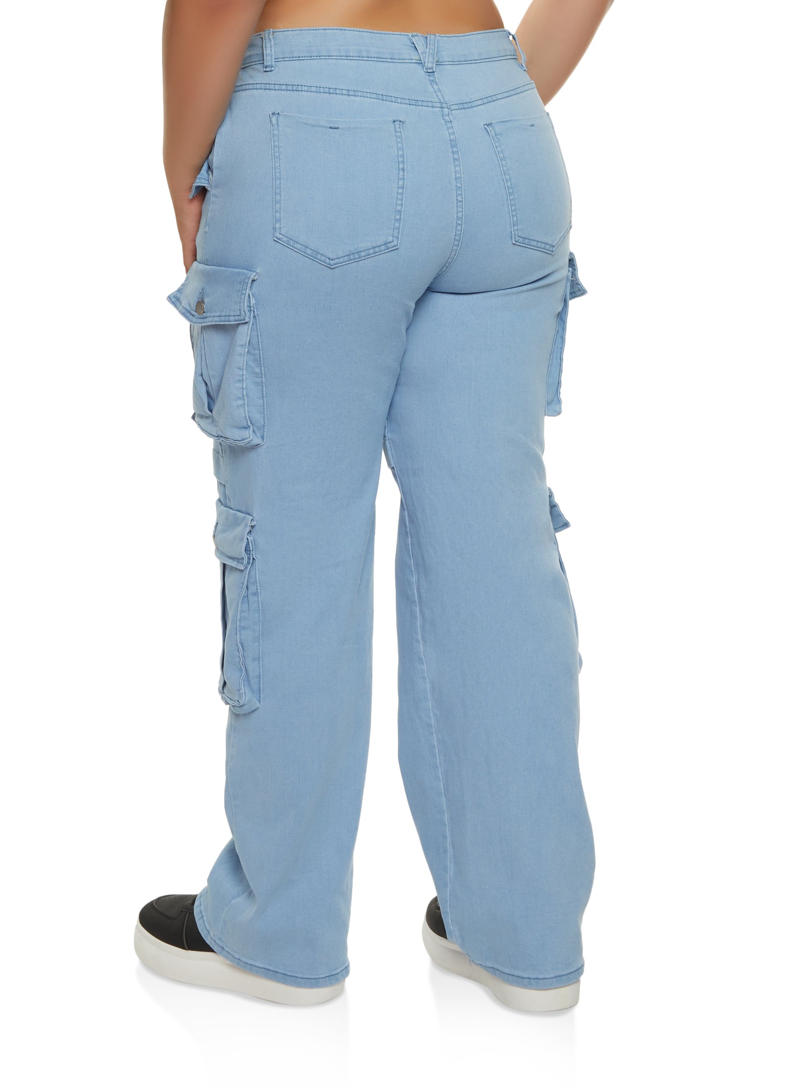 ★LEE★ Oversized fit cargo denim pants indigo medium LE2501 F241-5345-VWD-