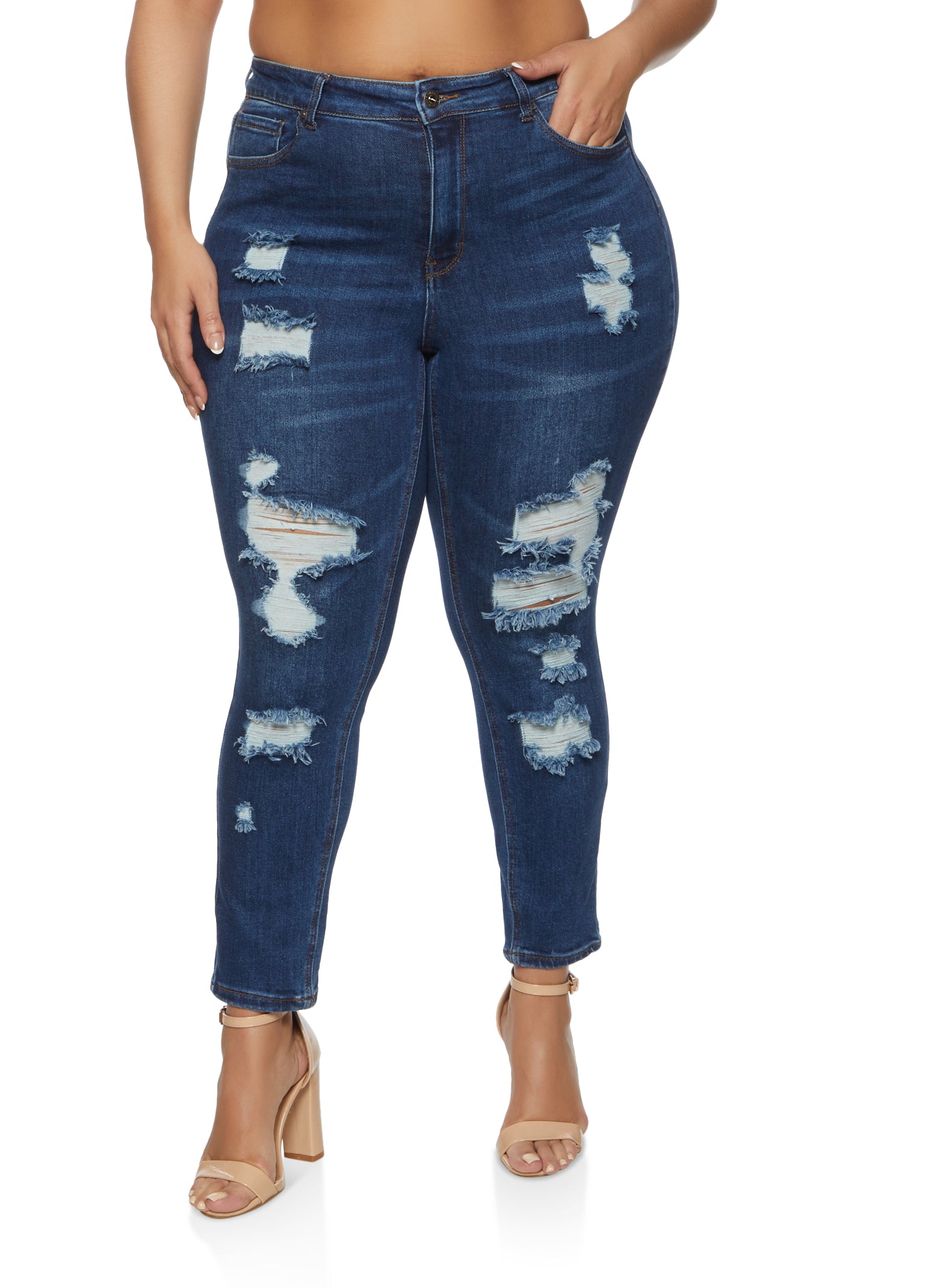 Plus Size WAX High Waisted Jeans
